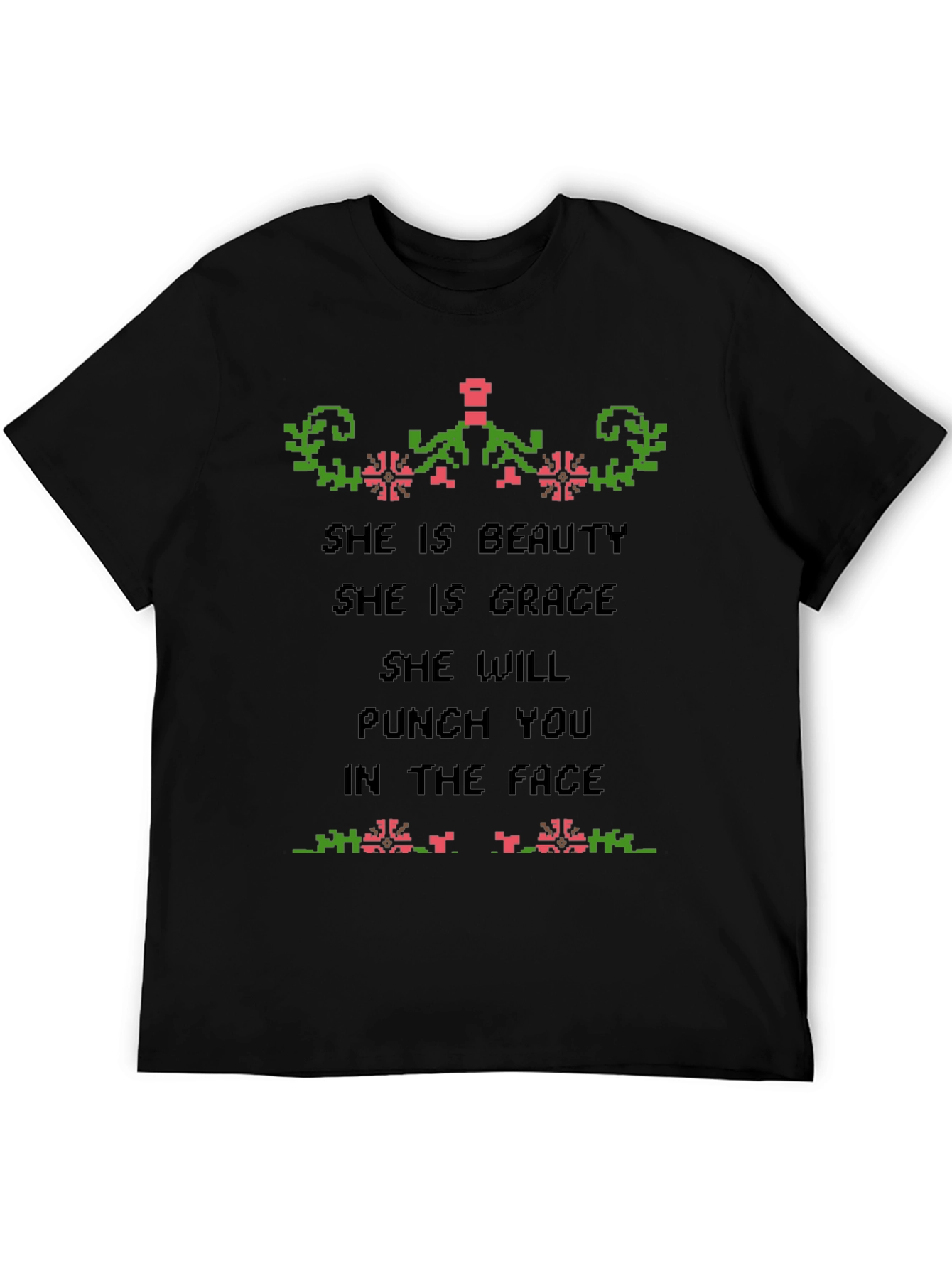 She is Beauty & Grace Funny Graphic Tee