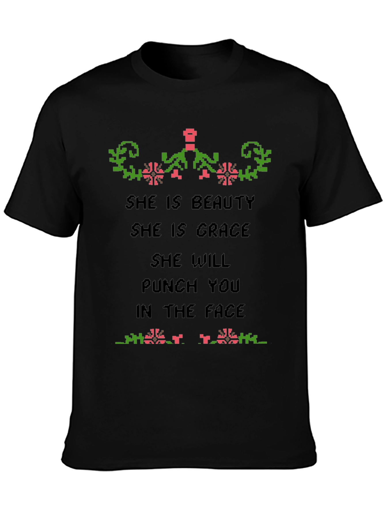 She is Beauty & Grace Funny Graphic Tee