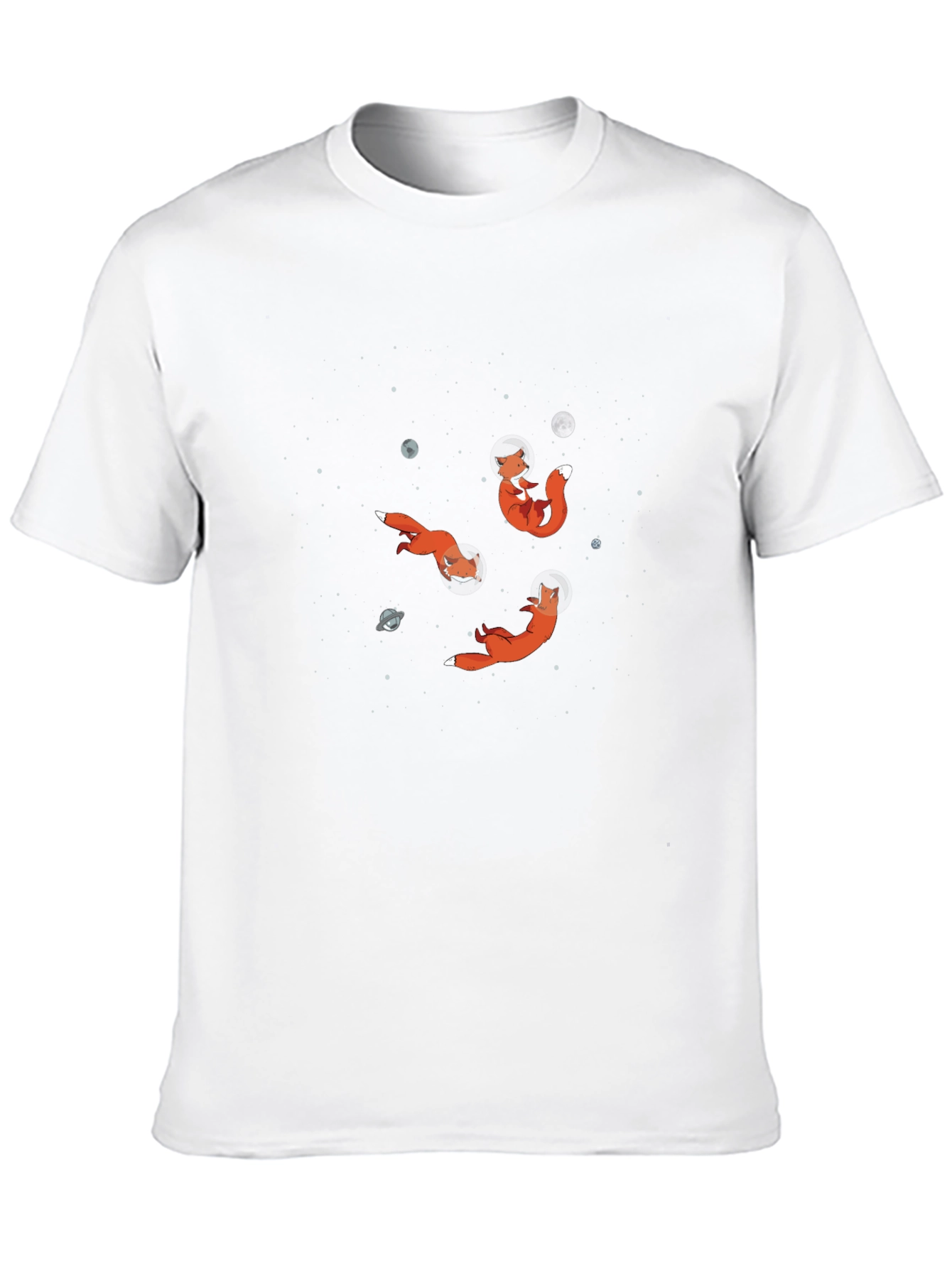Space Fox Graphic Tee - Premium Black Cotton T-Shirt