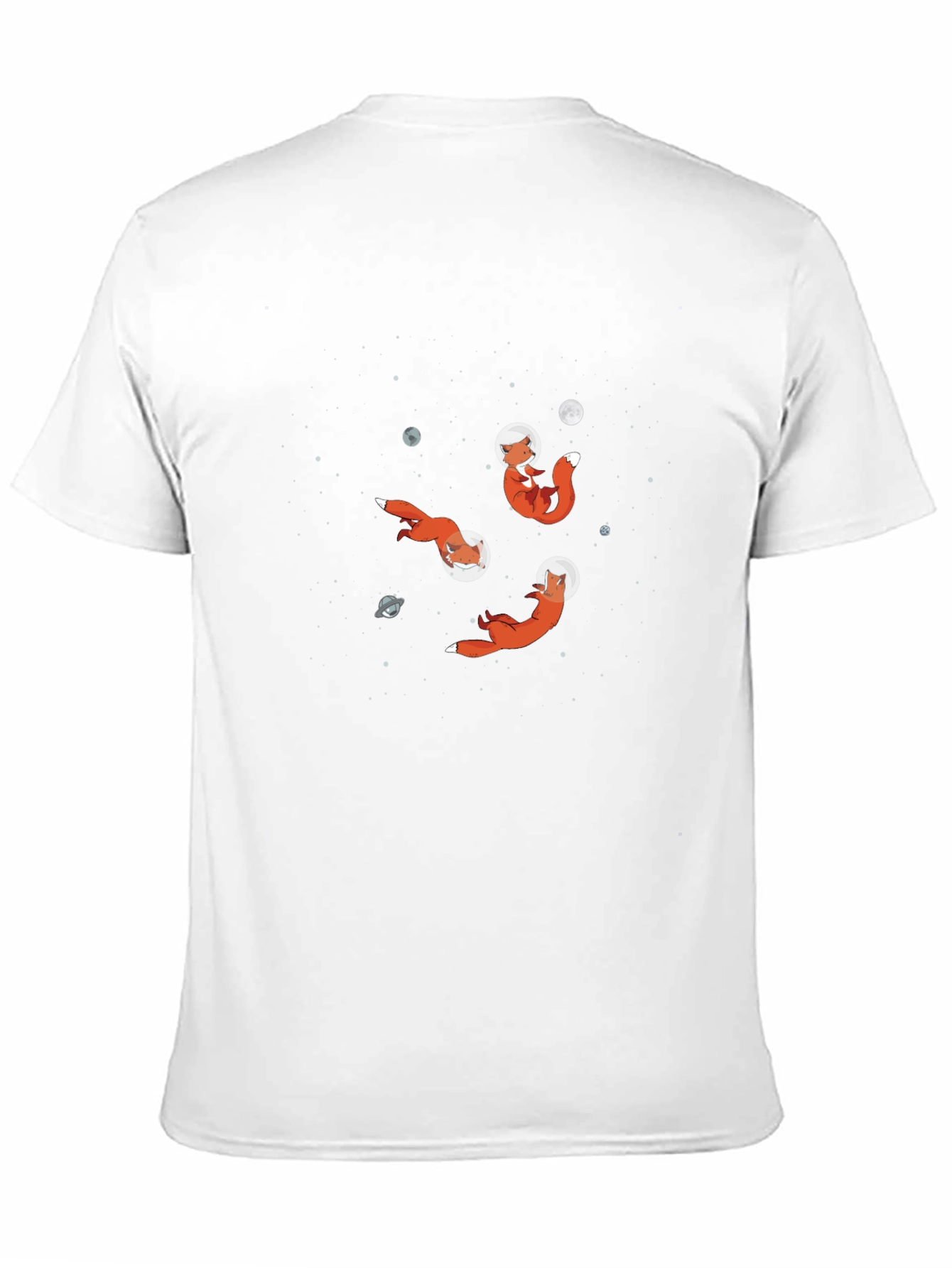 Space Fox Graphic Tee - Premium Black Cotton T-Shirt