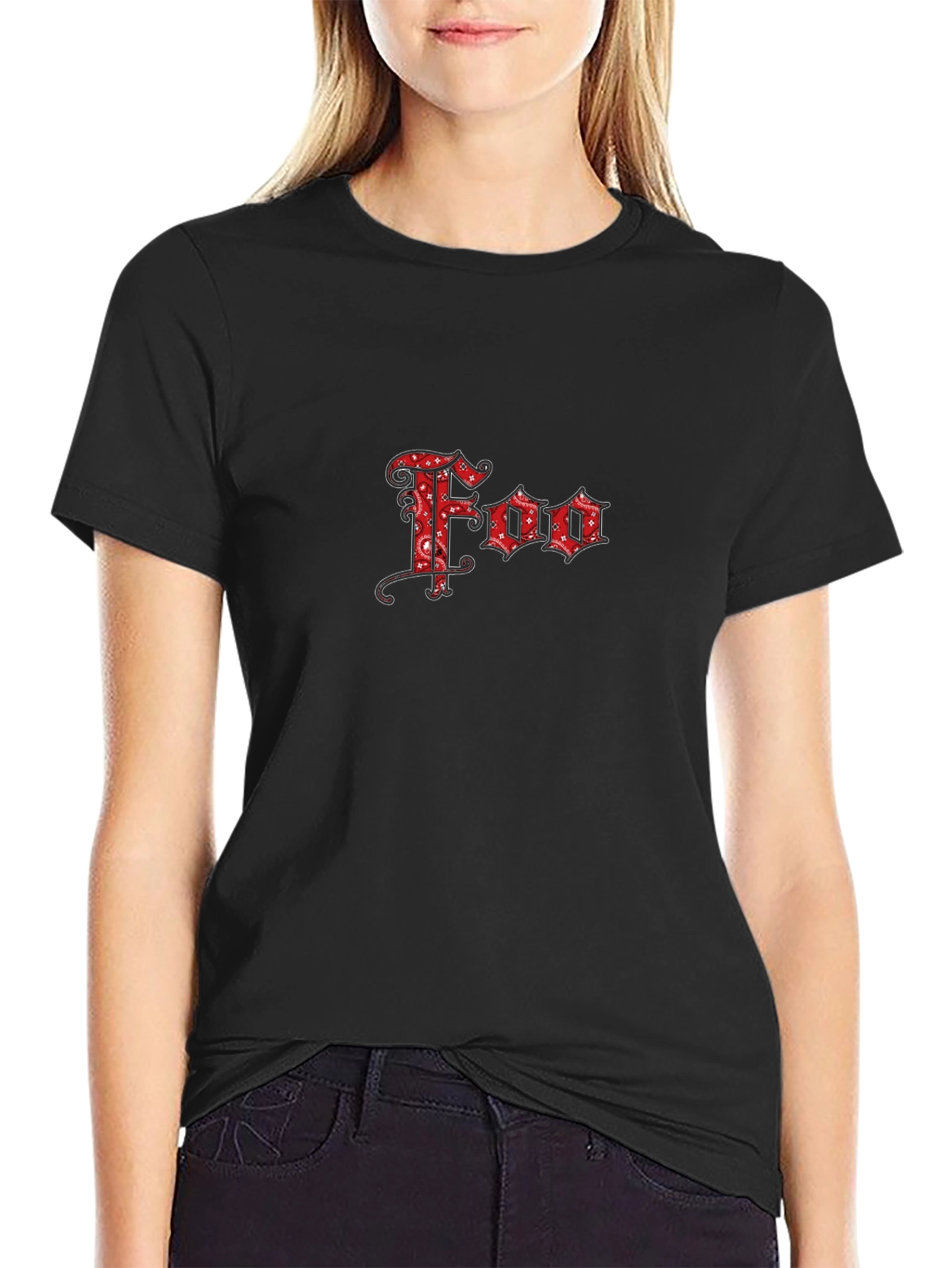 Foo Bandana Style Logo Black T-Shirt
