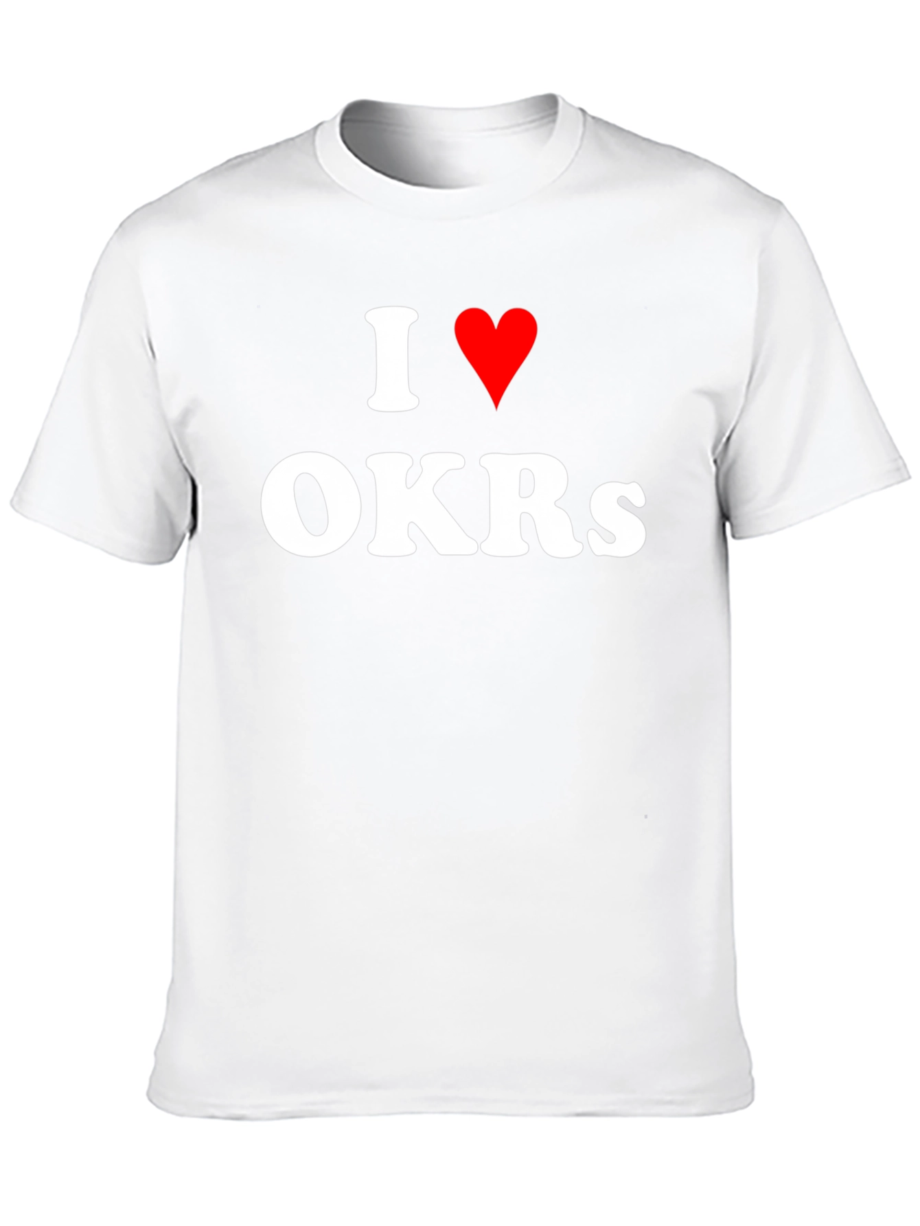 I Heart OKRs T-Shirt - Black Crew Neck