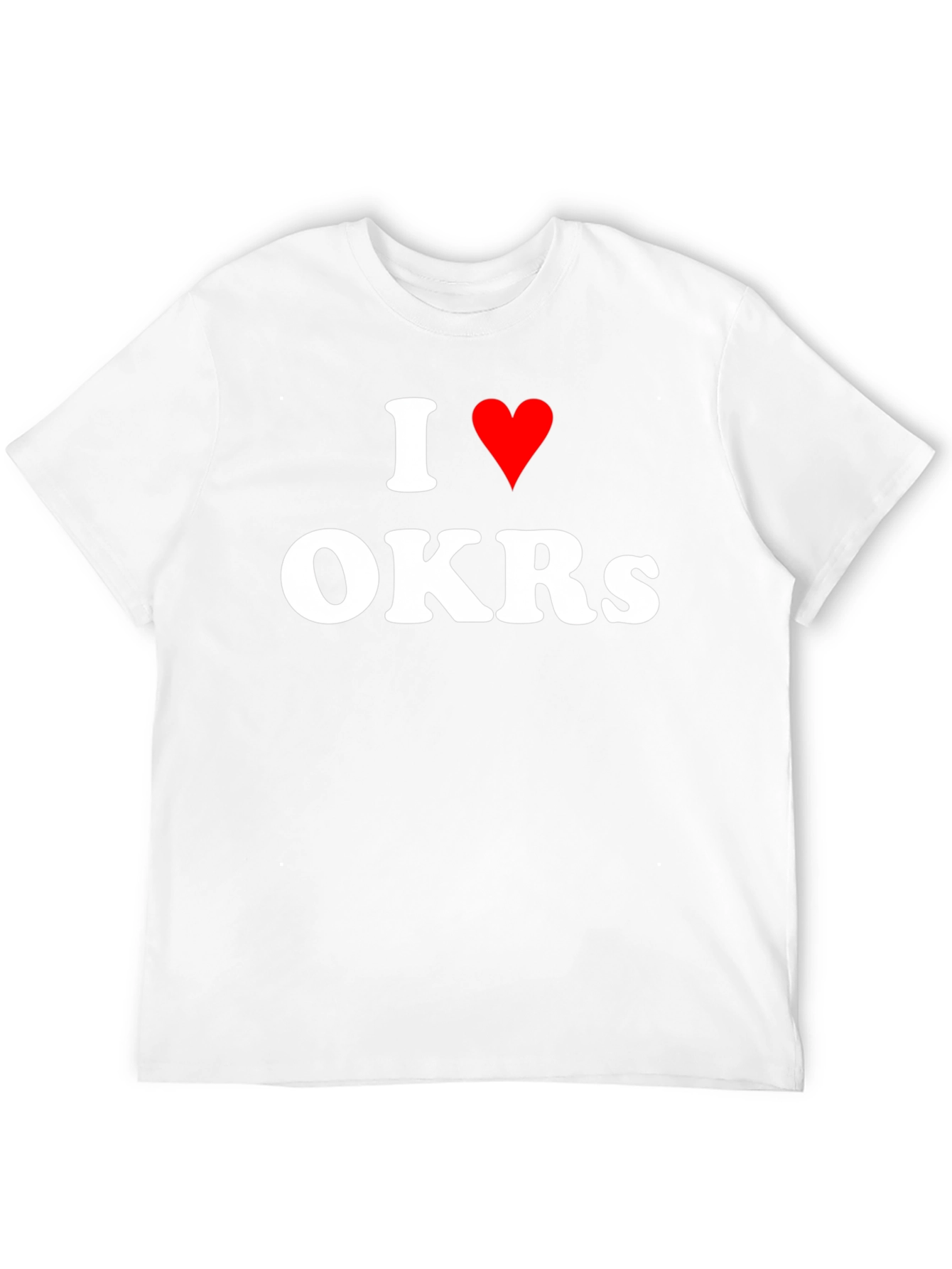 I Heart OKRs T-Shirt - Black Crew Neck