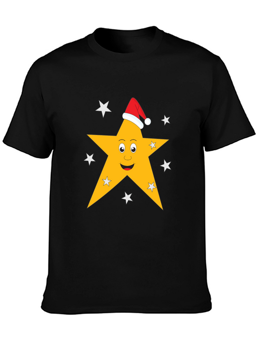 Festive Star Graphic Tee - Holiday Cheer