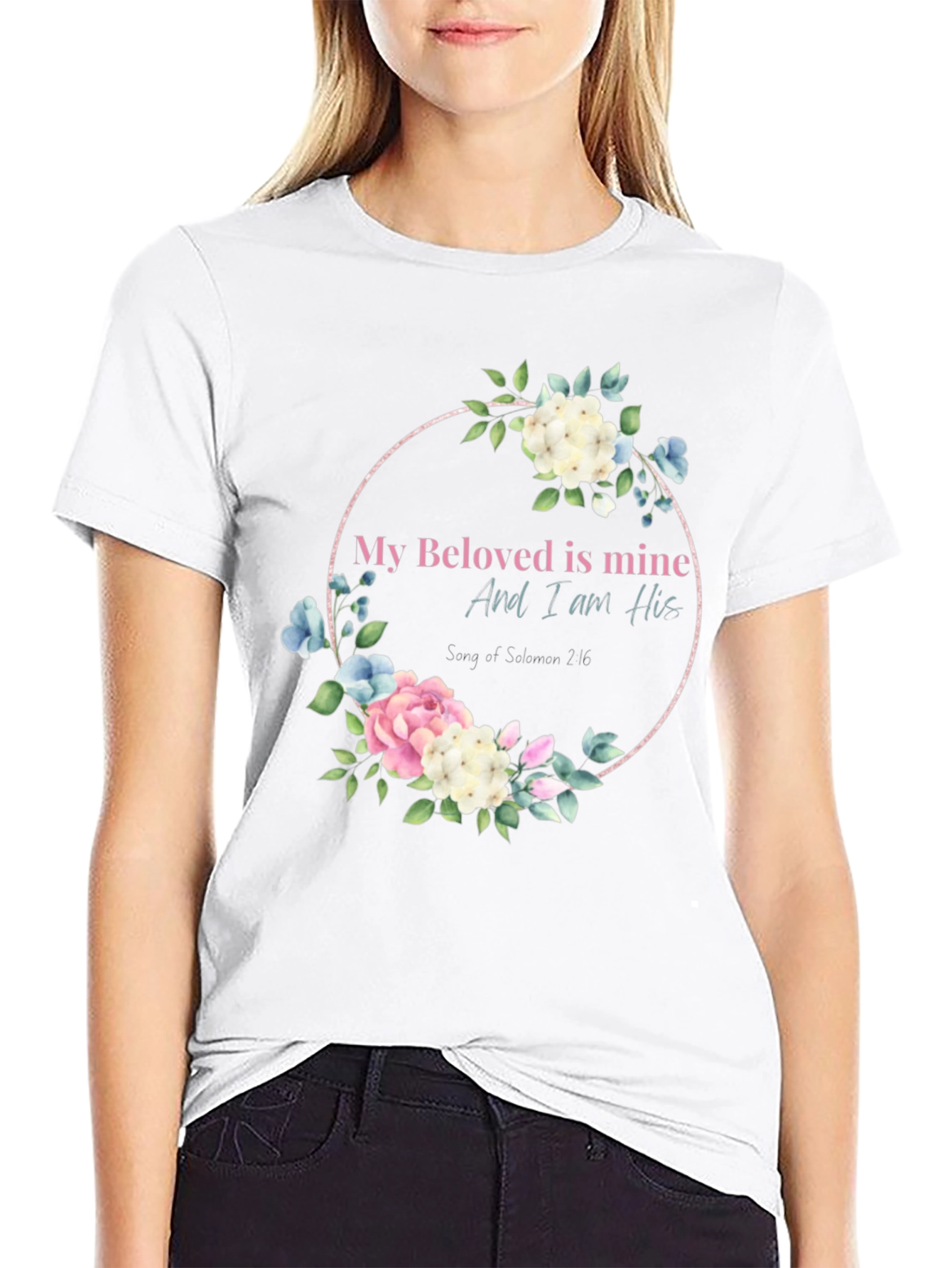 Floral Beloved T-Shirt Scripture Tee