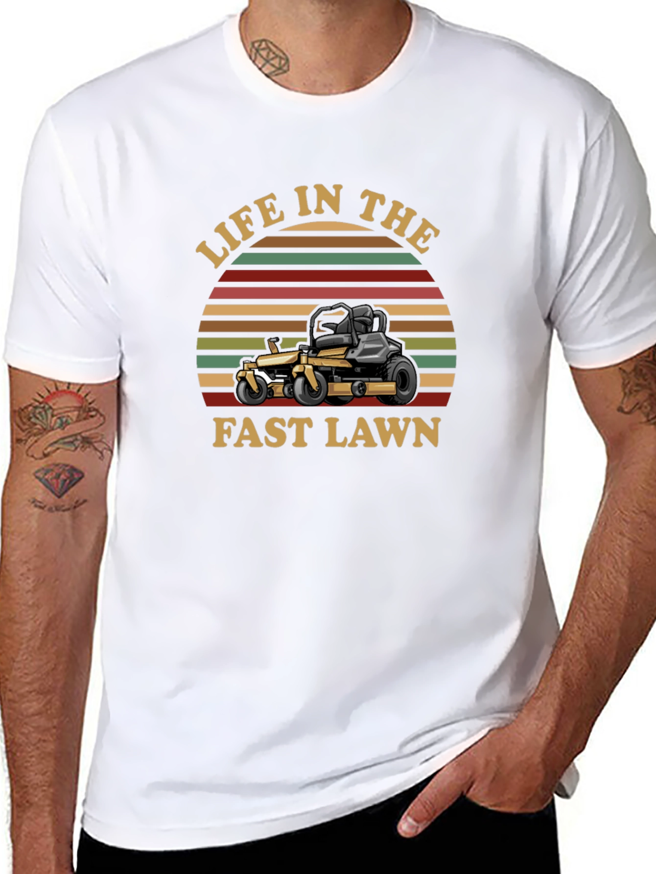 Life In The Fast Lawn Black T-Shirt