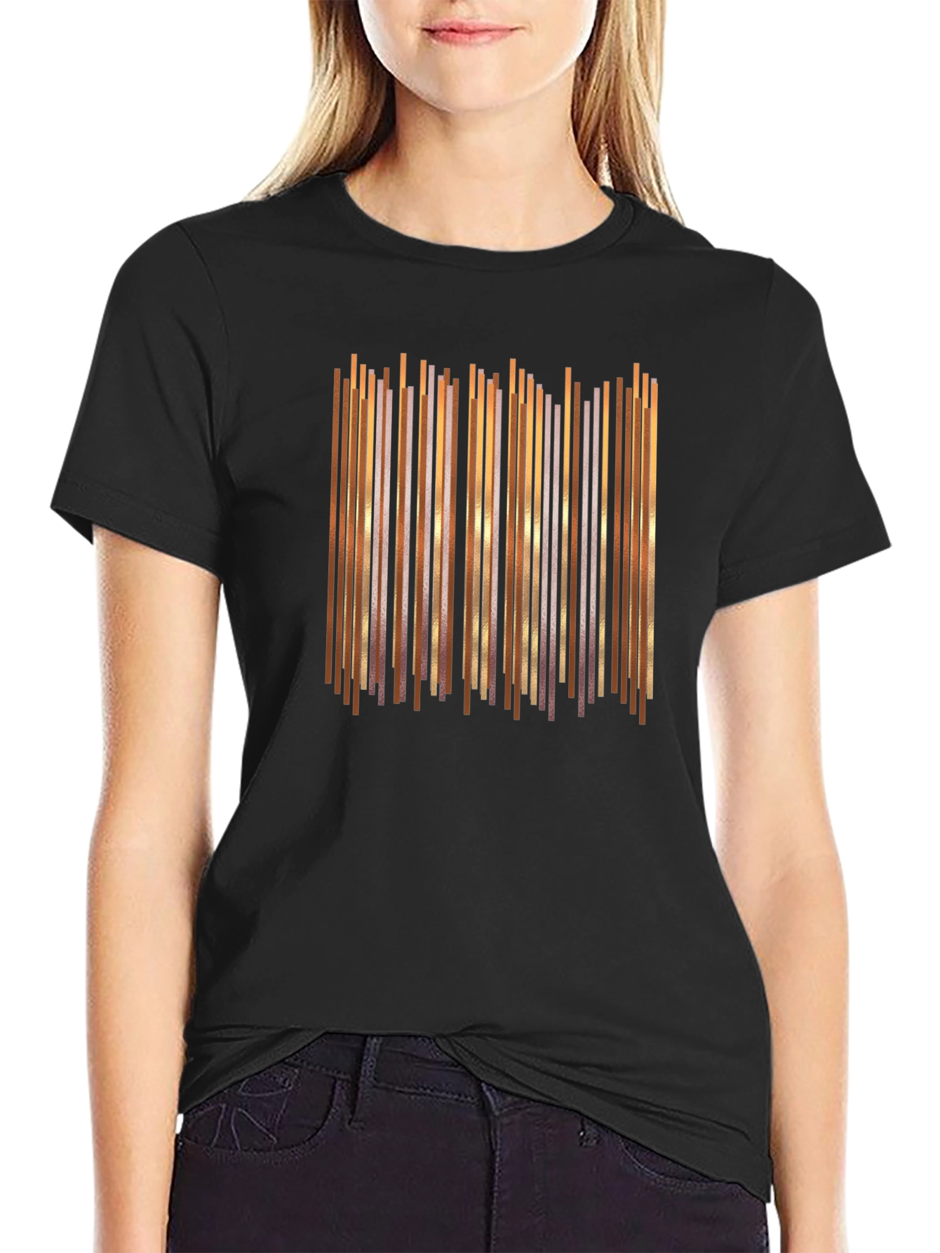 Abstract Line Art Graphic T-Shirt