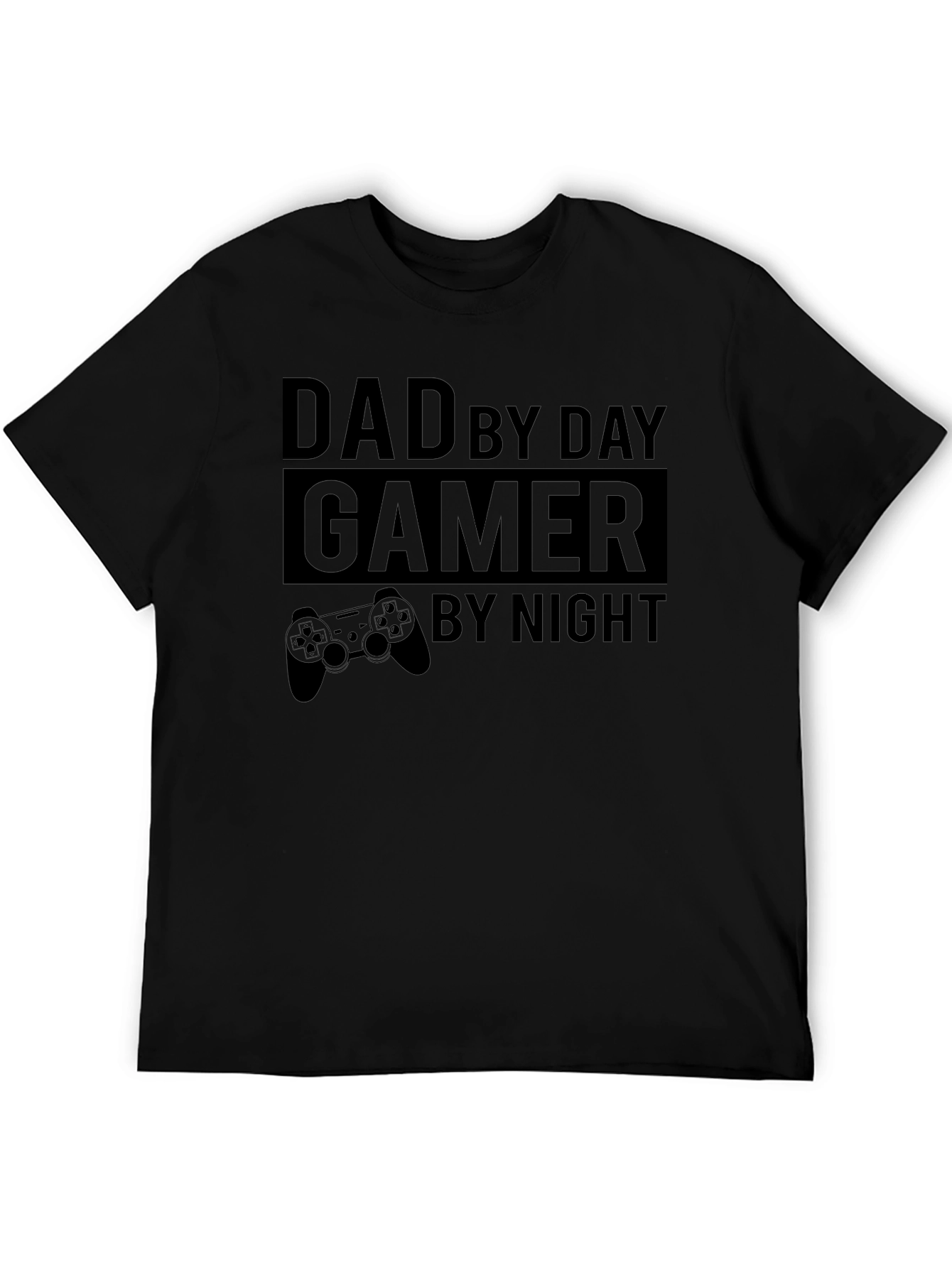 Dad By Day Gamer By Night Black T-Shirt