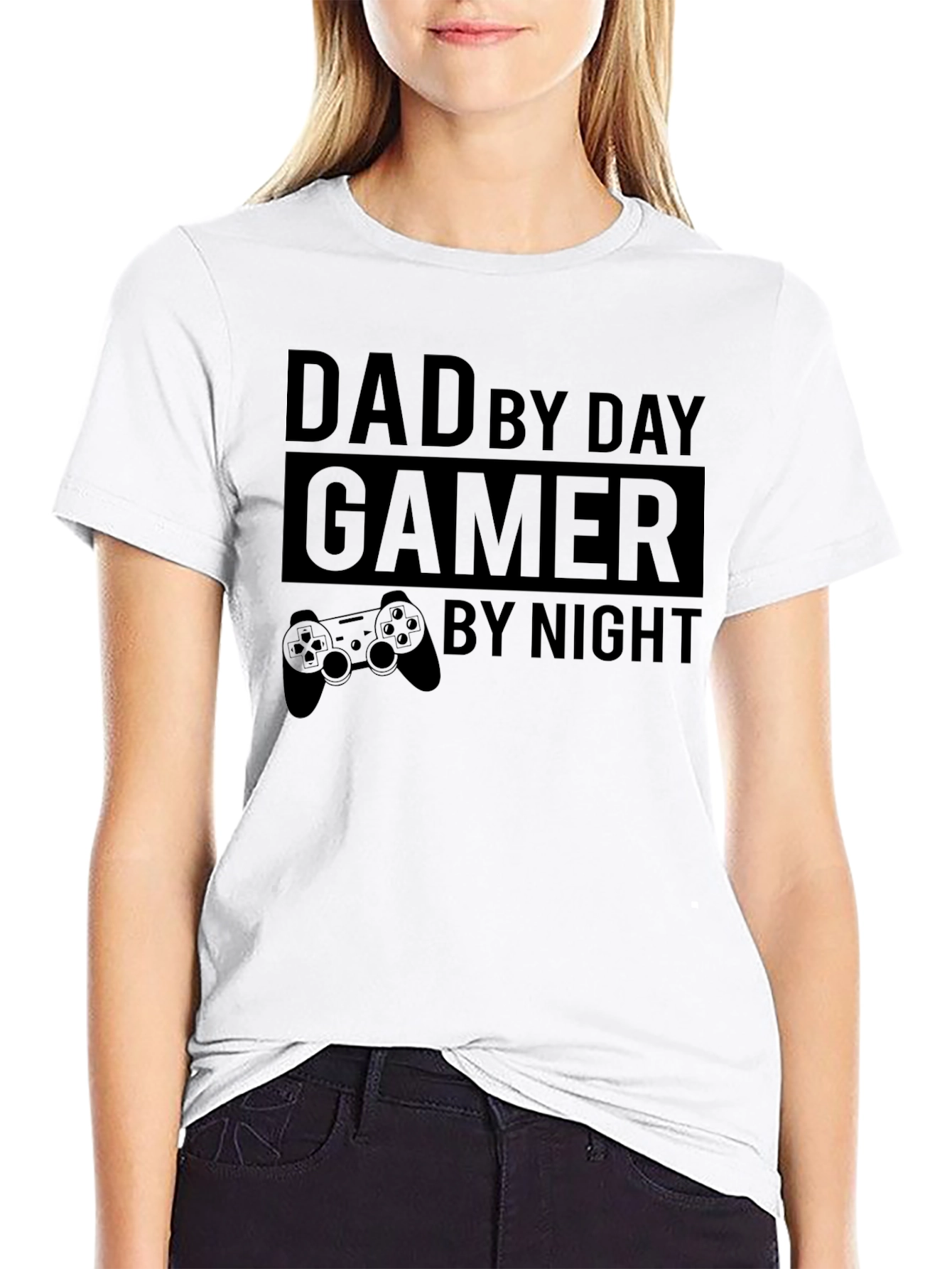 Dad By Day Gamer By Night Black T-Shirt