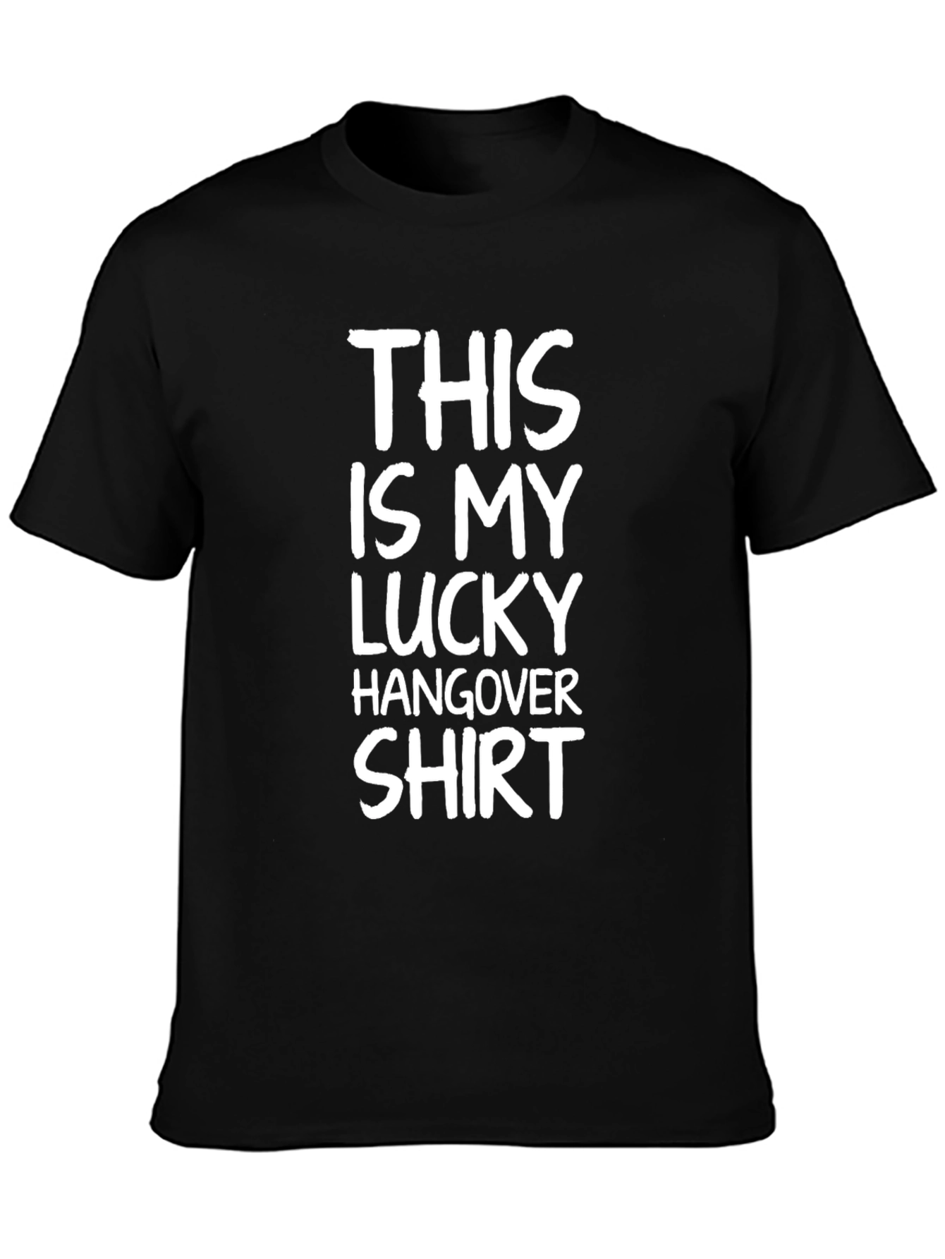 Lucky Hangover Shirt -  Mens Black Graphic Tee