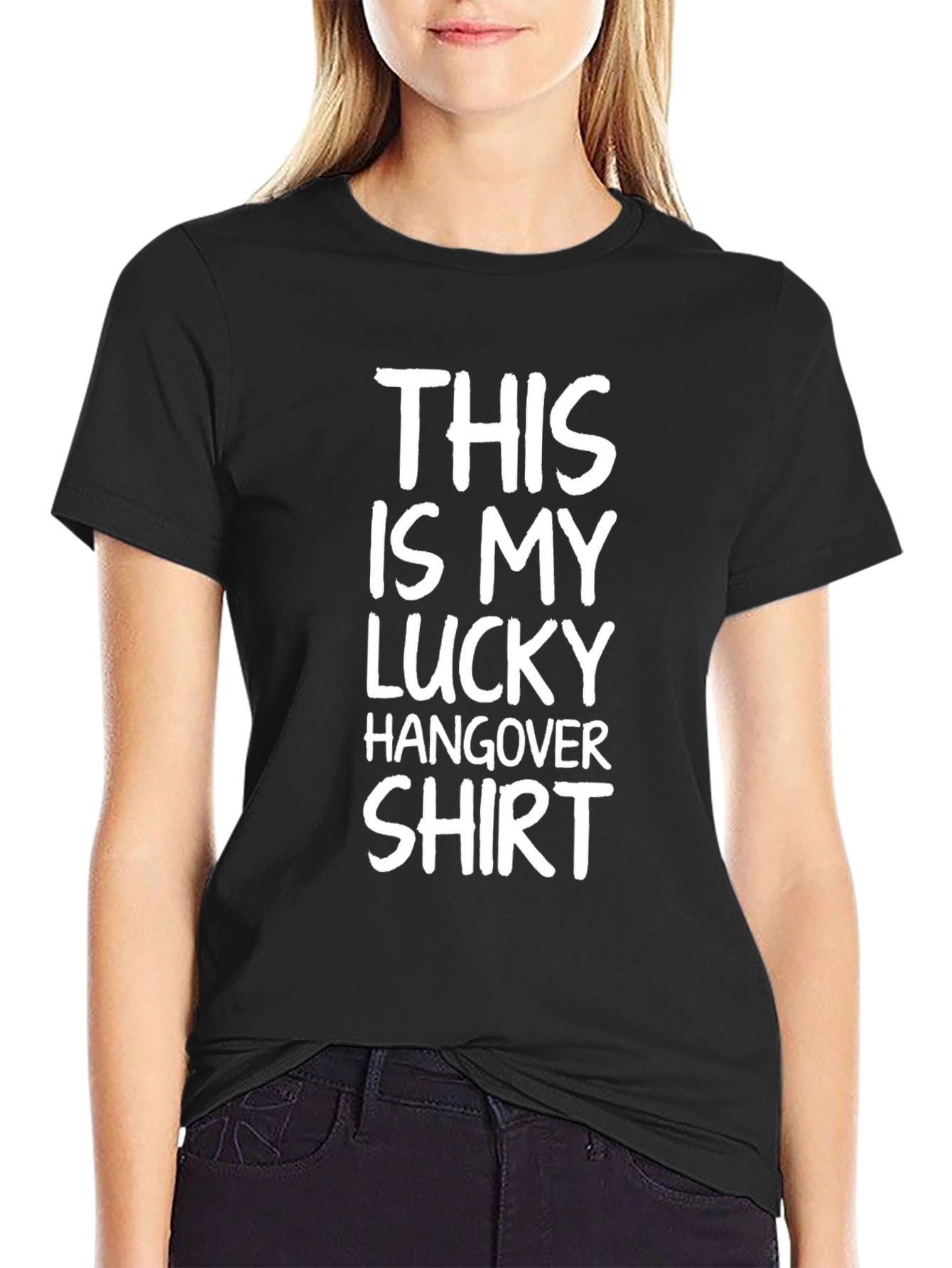 Lucky Hangover Shirt -  Mens Black Graphic Tee