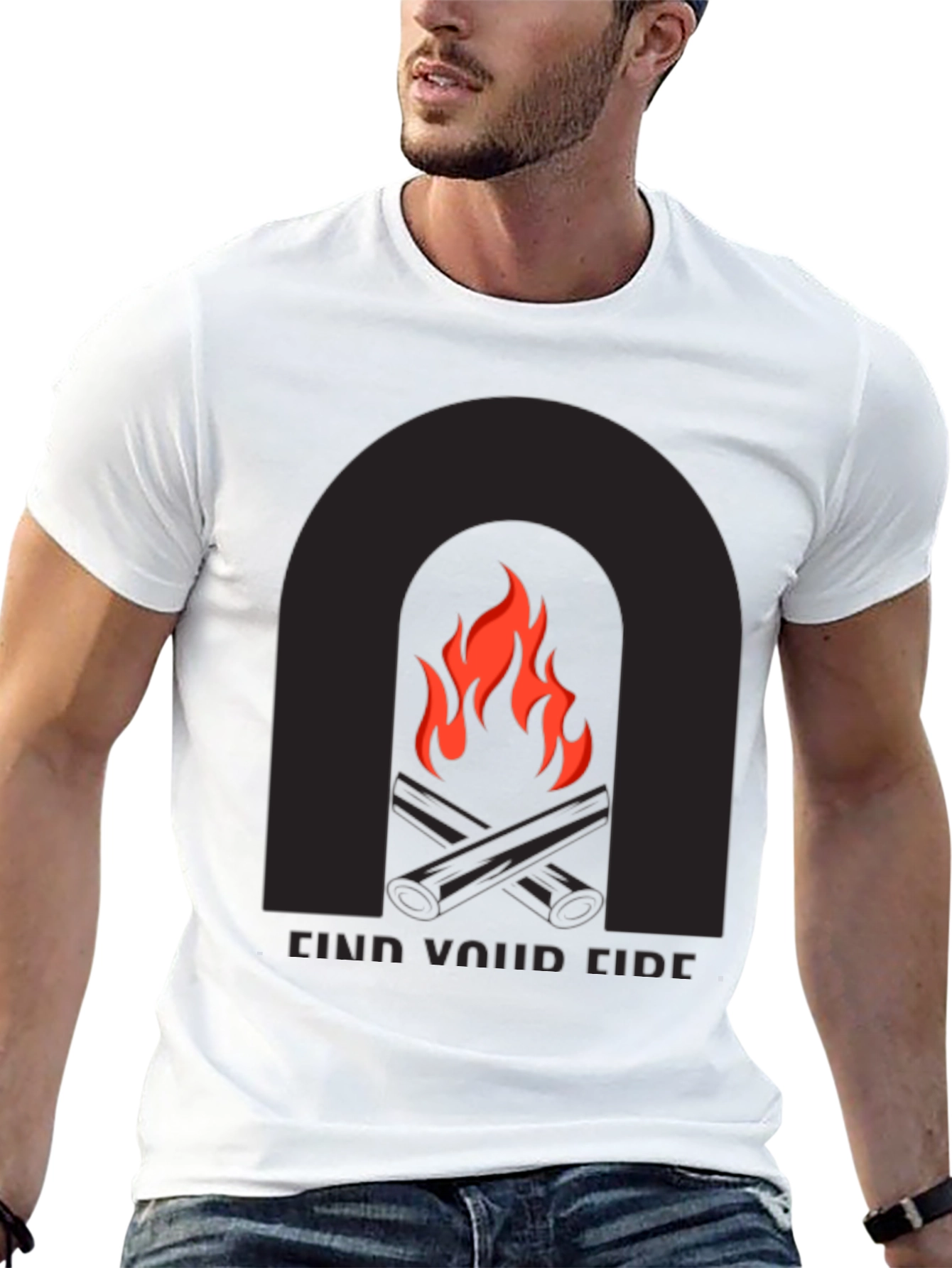 Find Your Fire Graphic Tee - Black