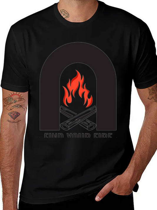 Find Your Fire Graphic Tee - Black