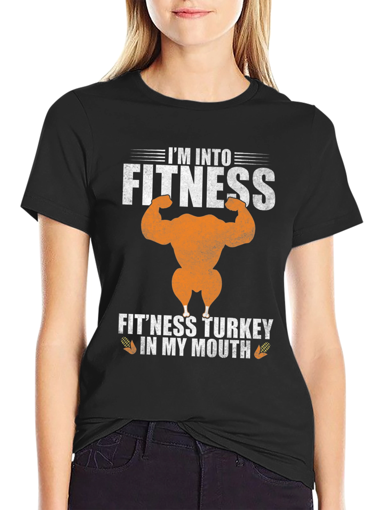Fitness Turkey Graphic Tee Funny Gym Thanksgiving Shirt
