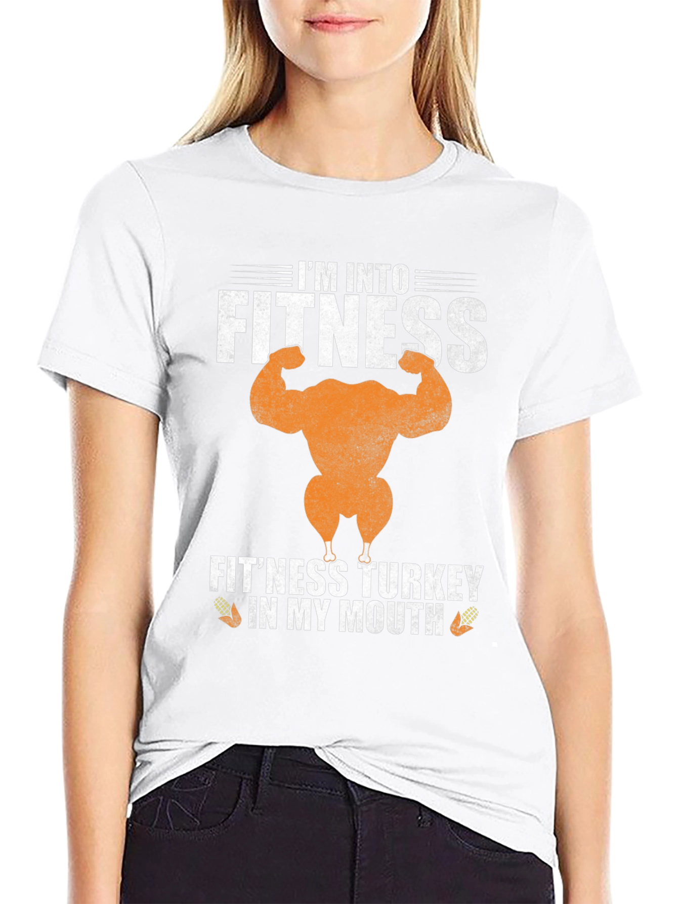 Fitness Turkey Graphic Tee Funny Gym Thanksgiving Shirt