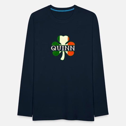 Quinn Irish Surname Ireland Flag Shamrock