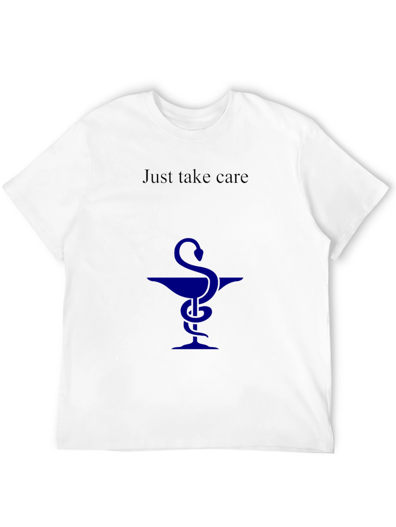 Just Take Care Black T-Shirt - Health Symbol