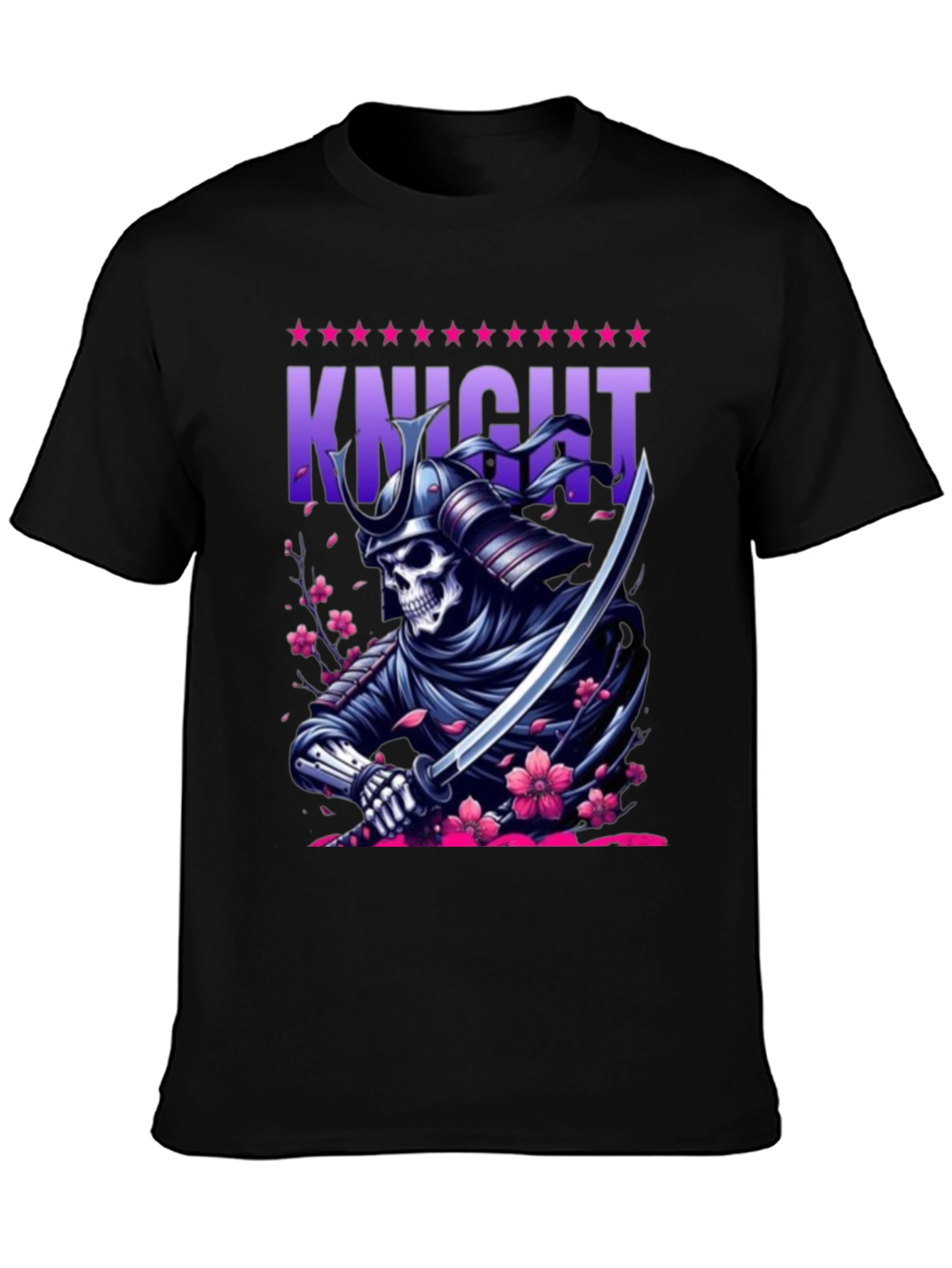 Samurai Knight T-Shirt - Skull Warrior Graphic Tee