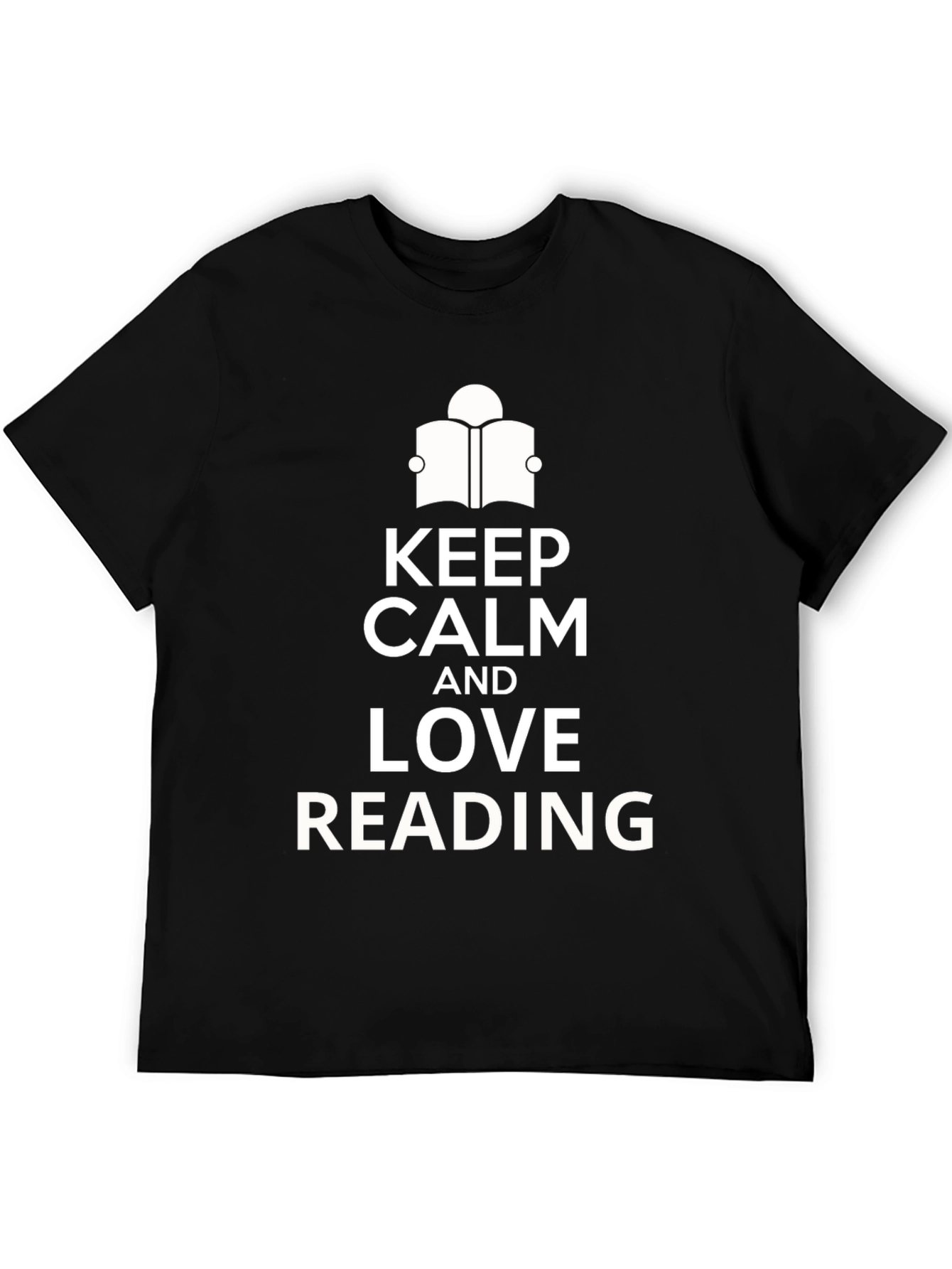 Keep Calm and Love Reading Black T-Shirt