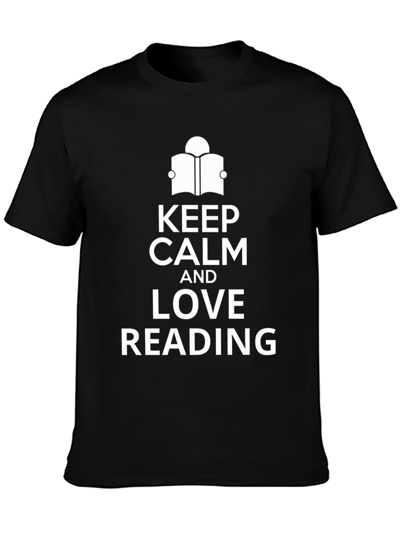 Keep Calm and Love Reading Black T-Shirt
