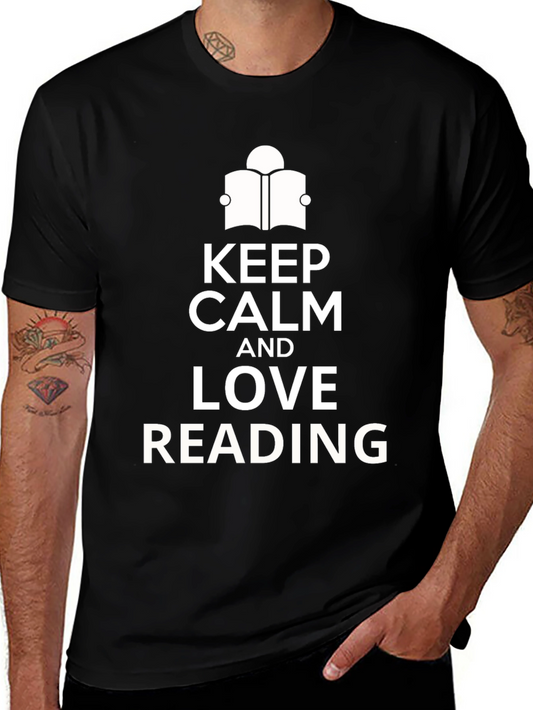 Keep Calm and Love Reading Black T-Shirt