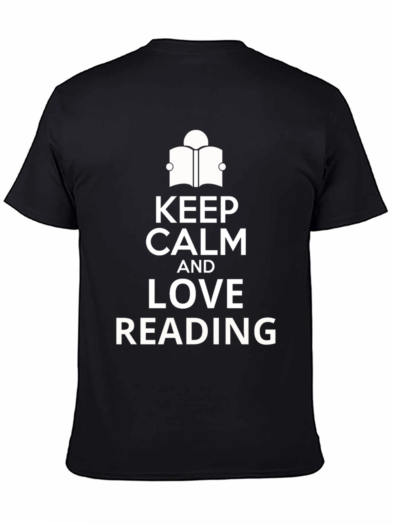 Keep Calm and Love Reading Black T-Shirt