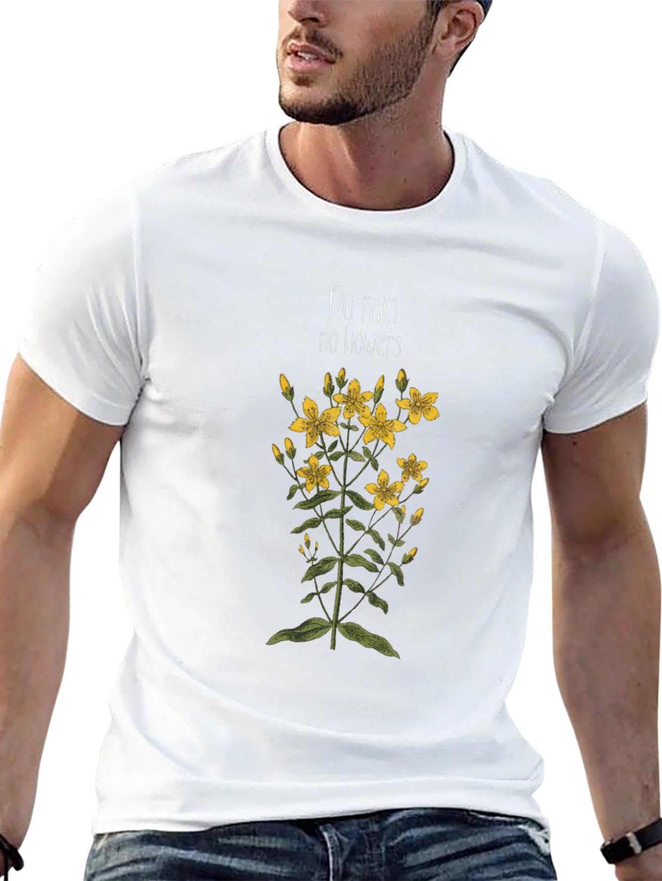 No Rain No Flowers Graphic T-Shirt - Black