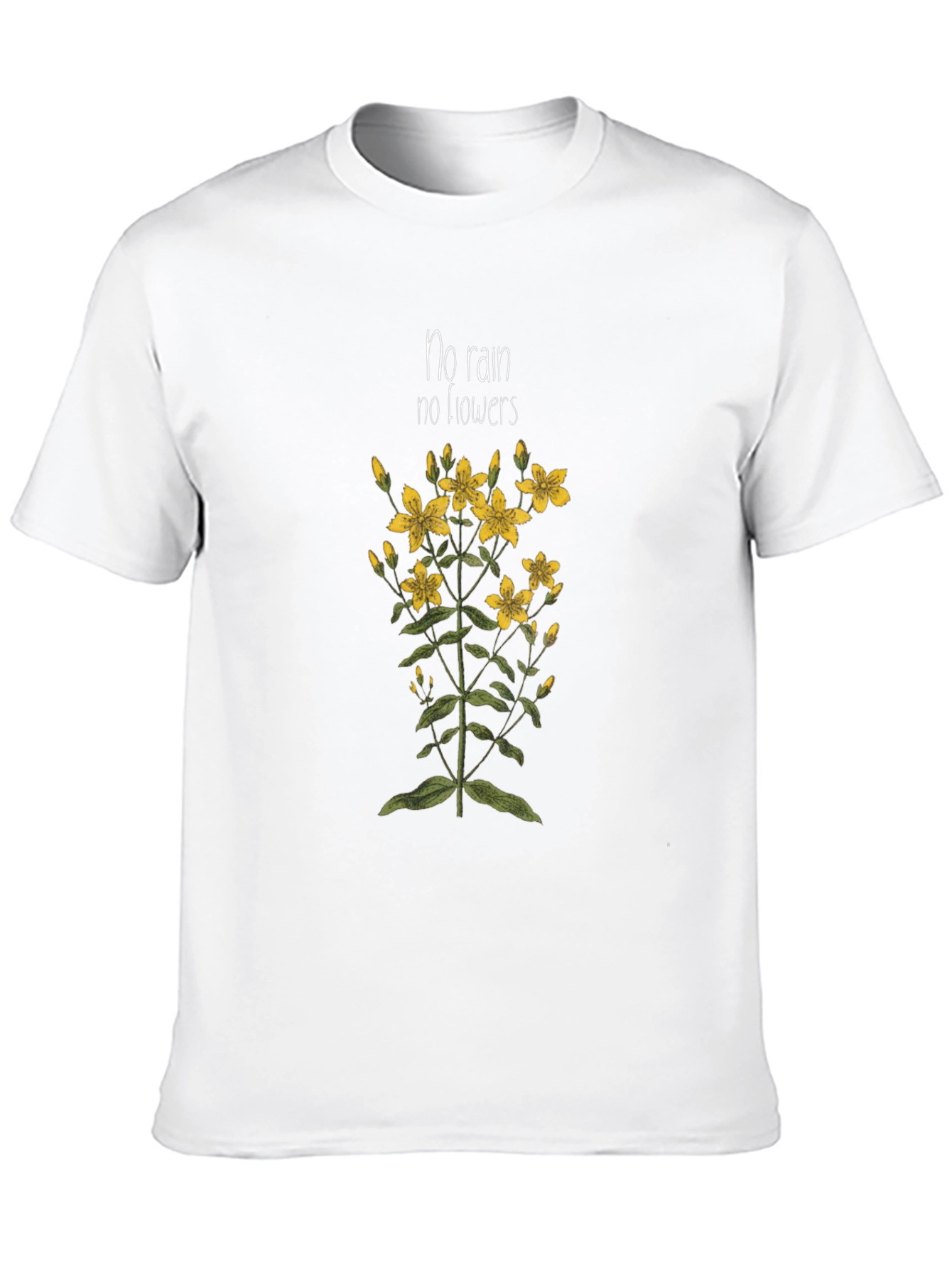 No Rain No Flowers Graphic T-Shirt - Black