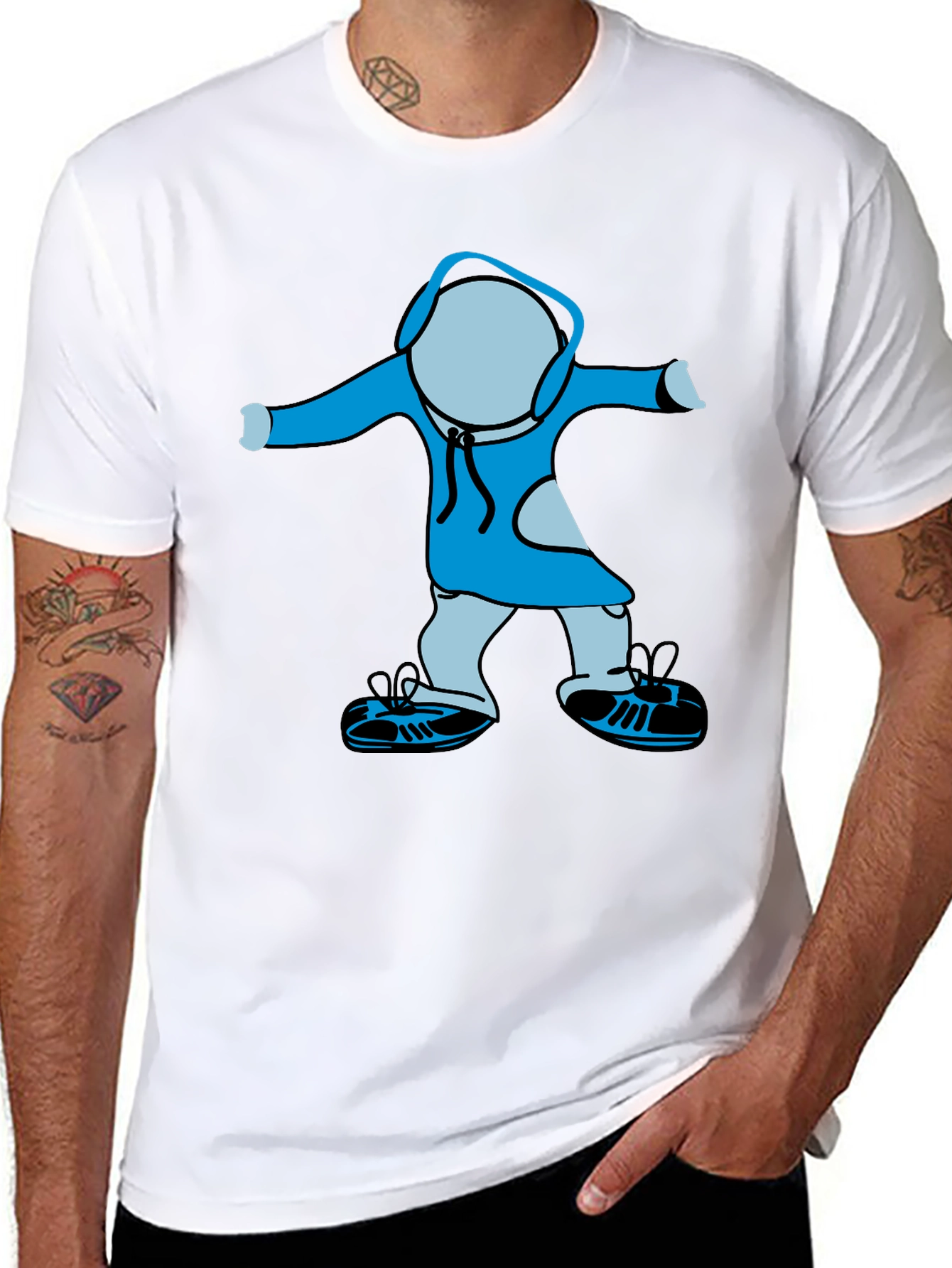 Cartoon Graphic Black T-Shirt