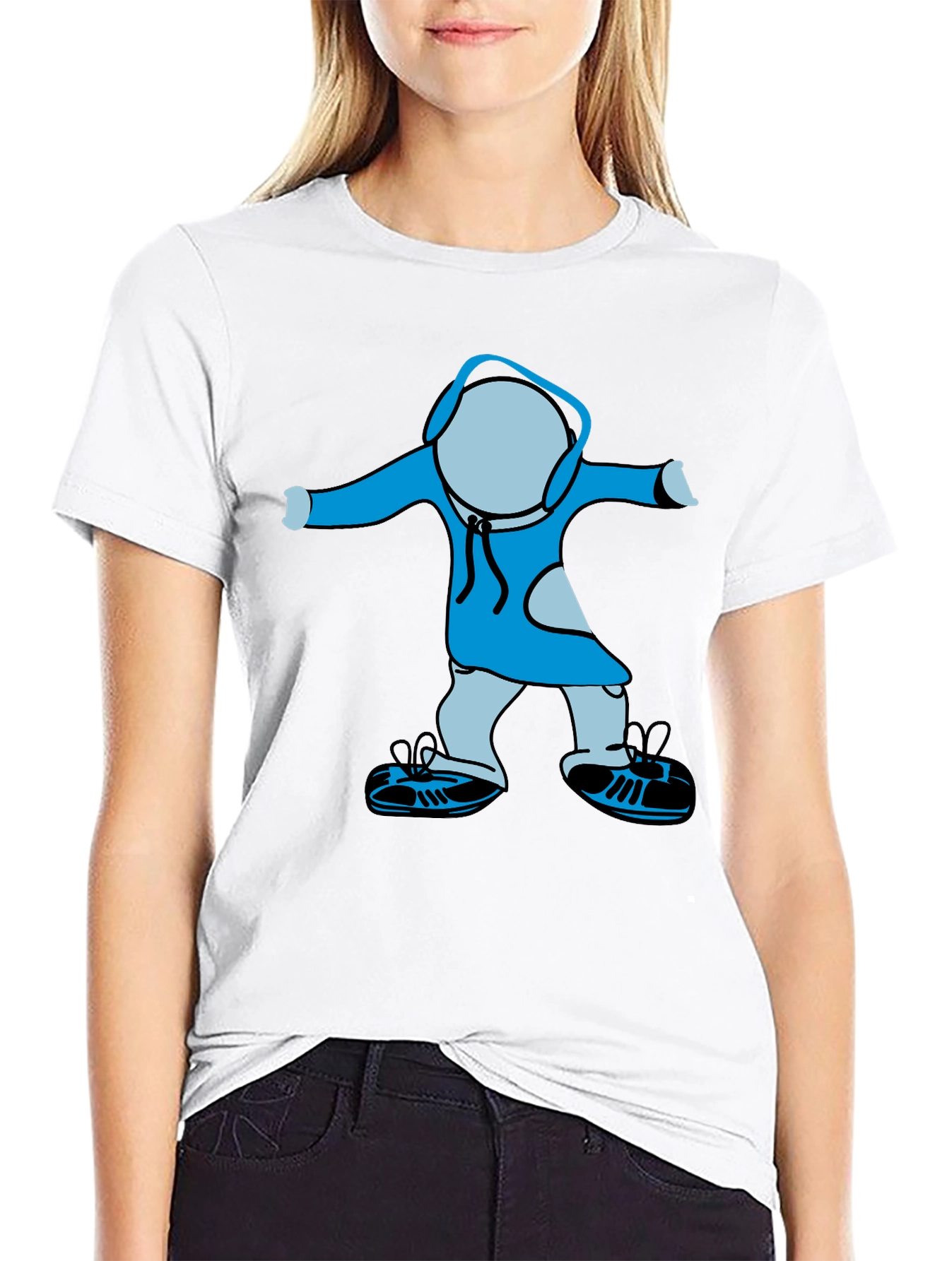 Cartoon Graphic Black T-Shirt