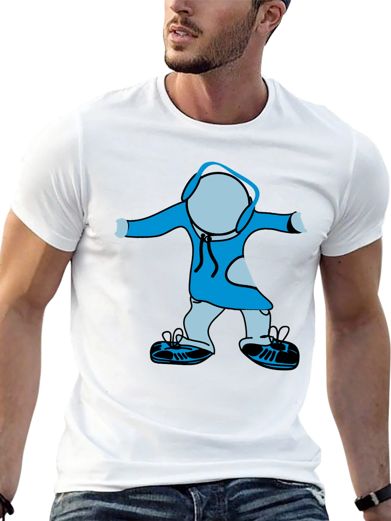 Cartoon Graphic Black T-Shirt