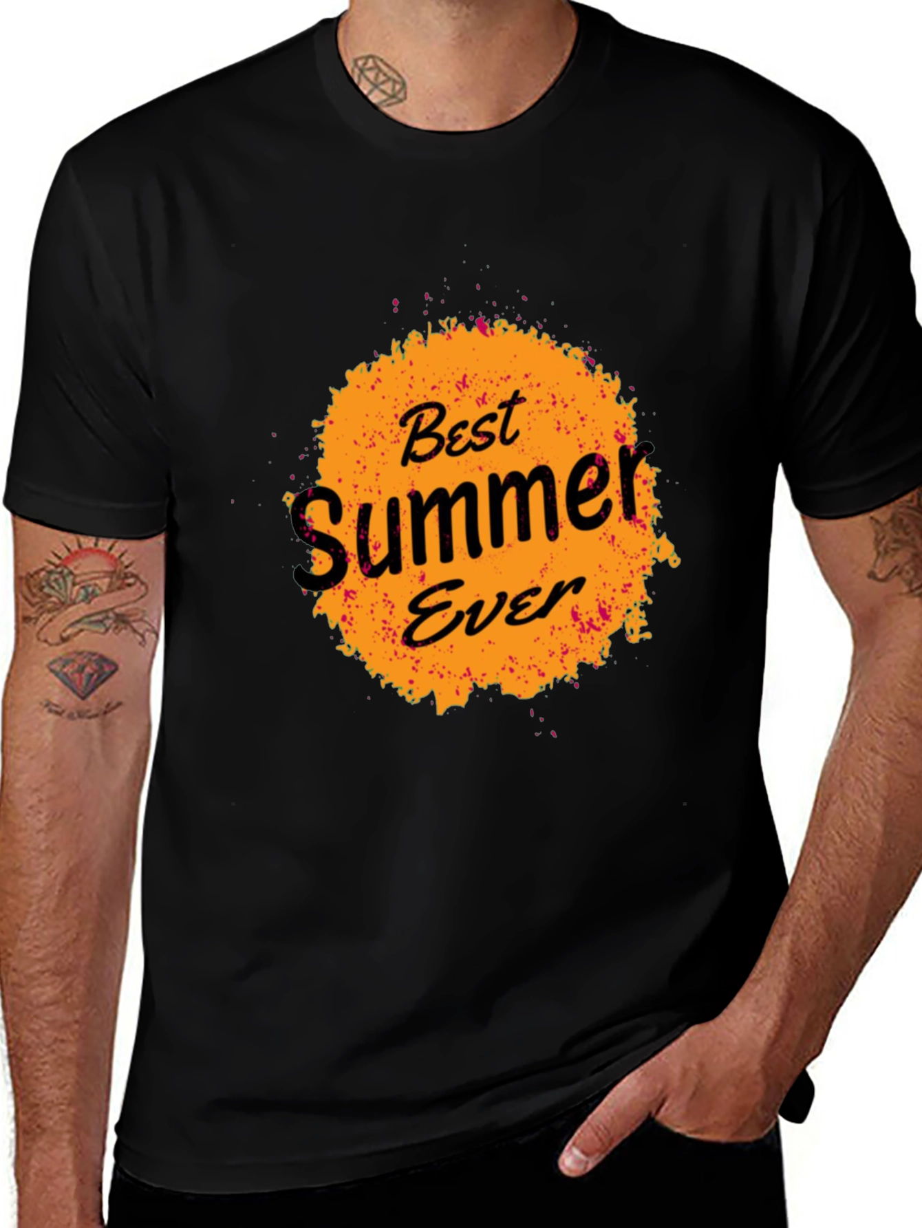 Best Summer Ever Black Graphic T-Shirt