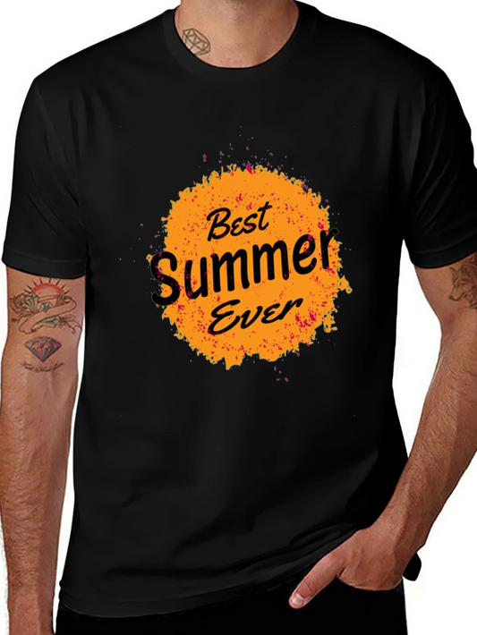 Best Summer Ever Black Graphic T-Shirt