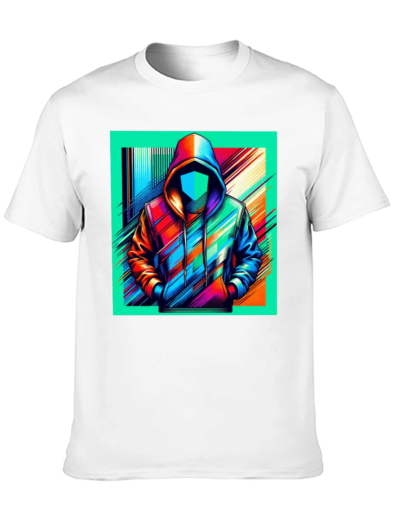 Abstract Hoodie Design Black T-Shirt