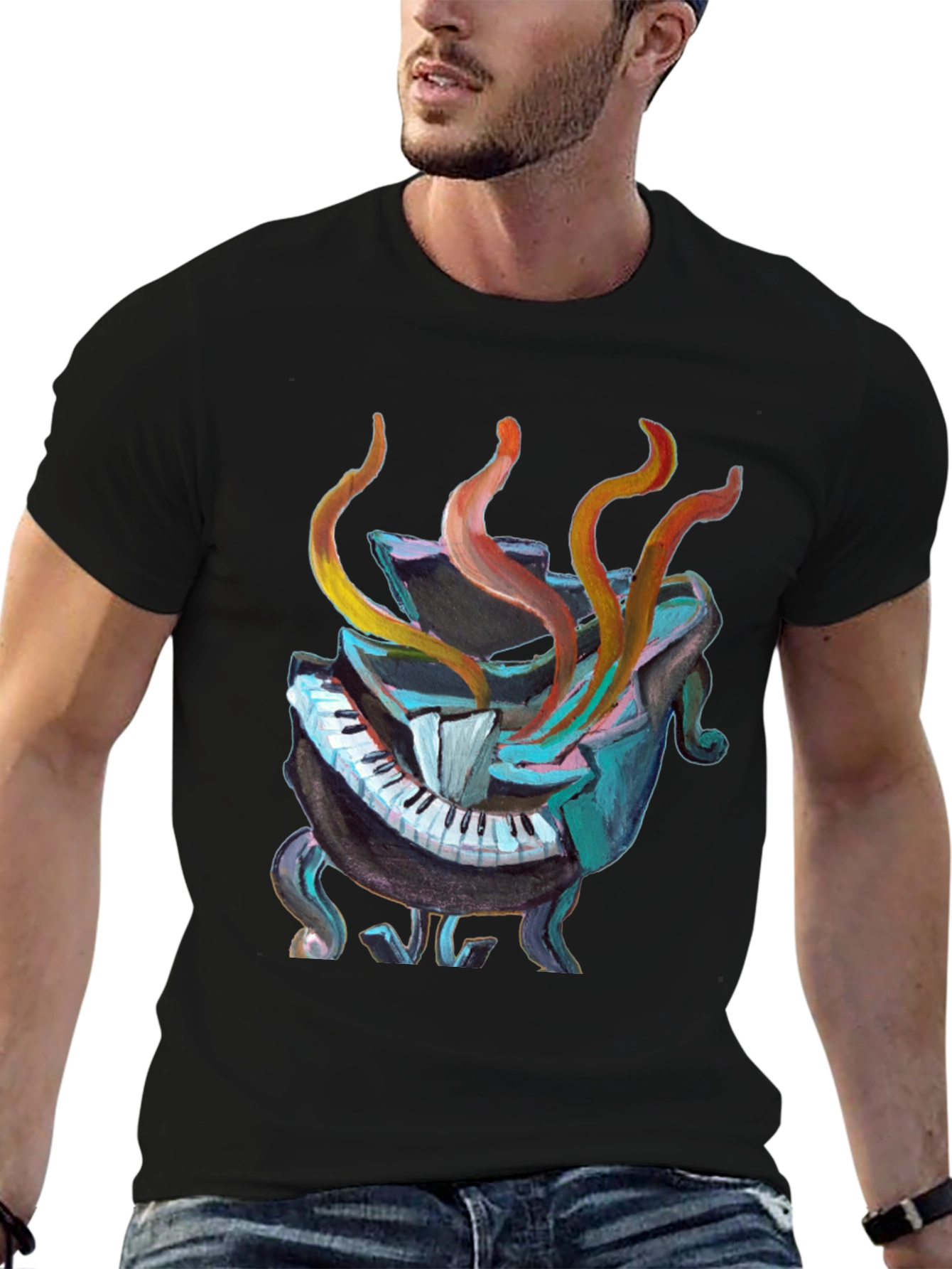 Abstract Piano Graphic Tee