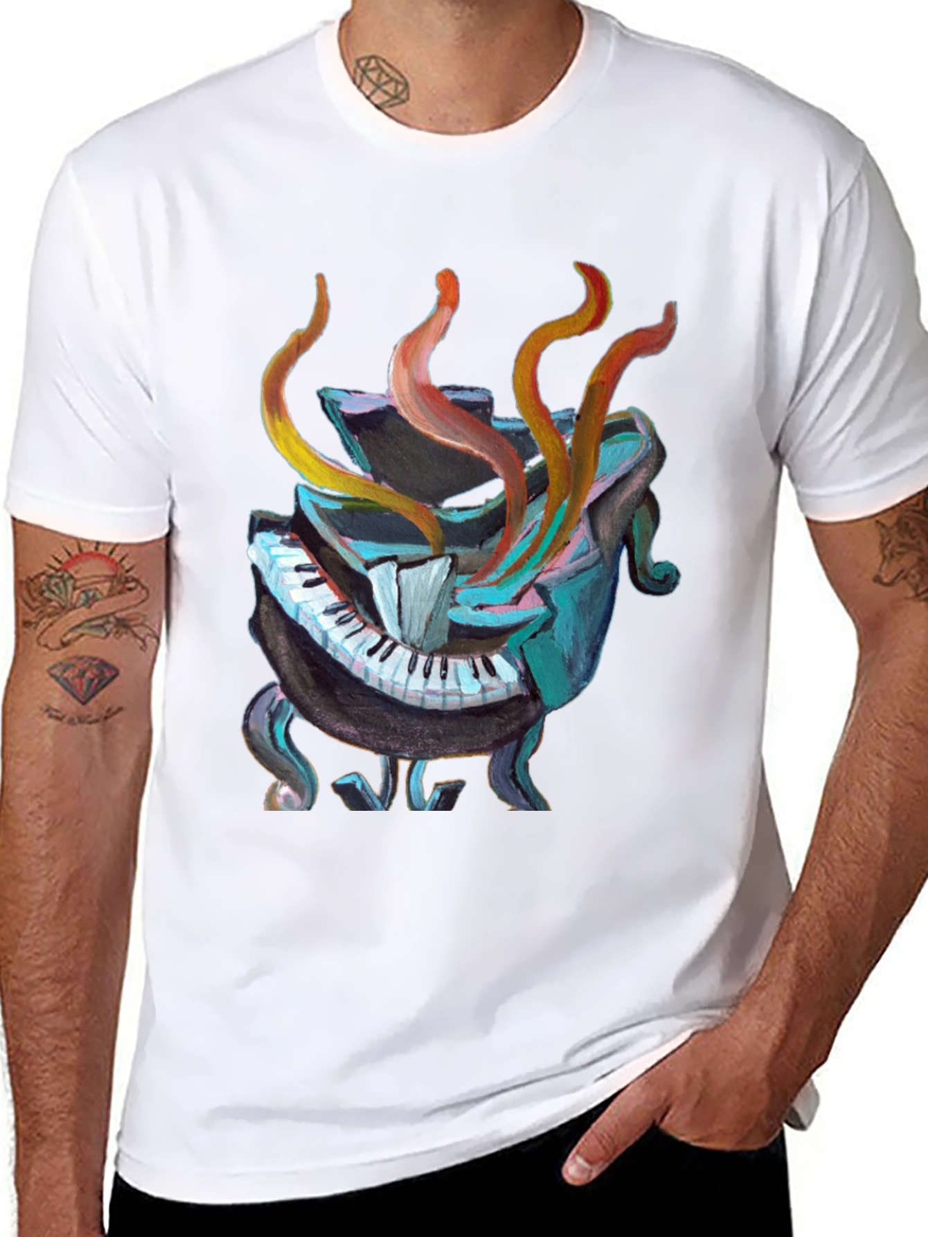 Abstract Piano Graphic Tee