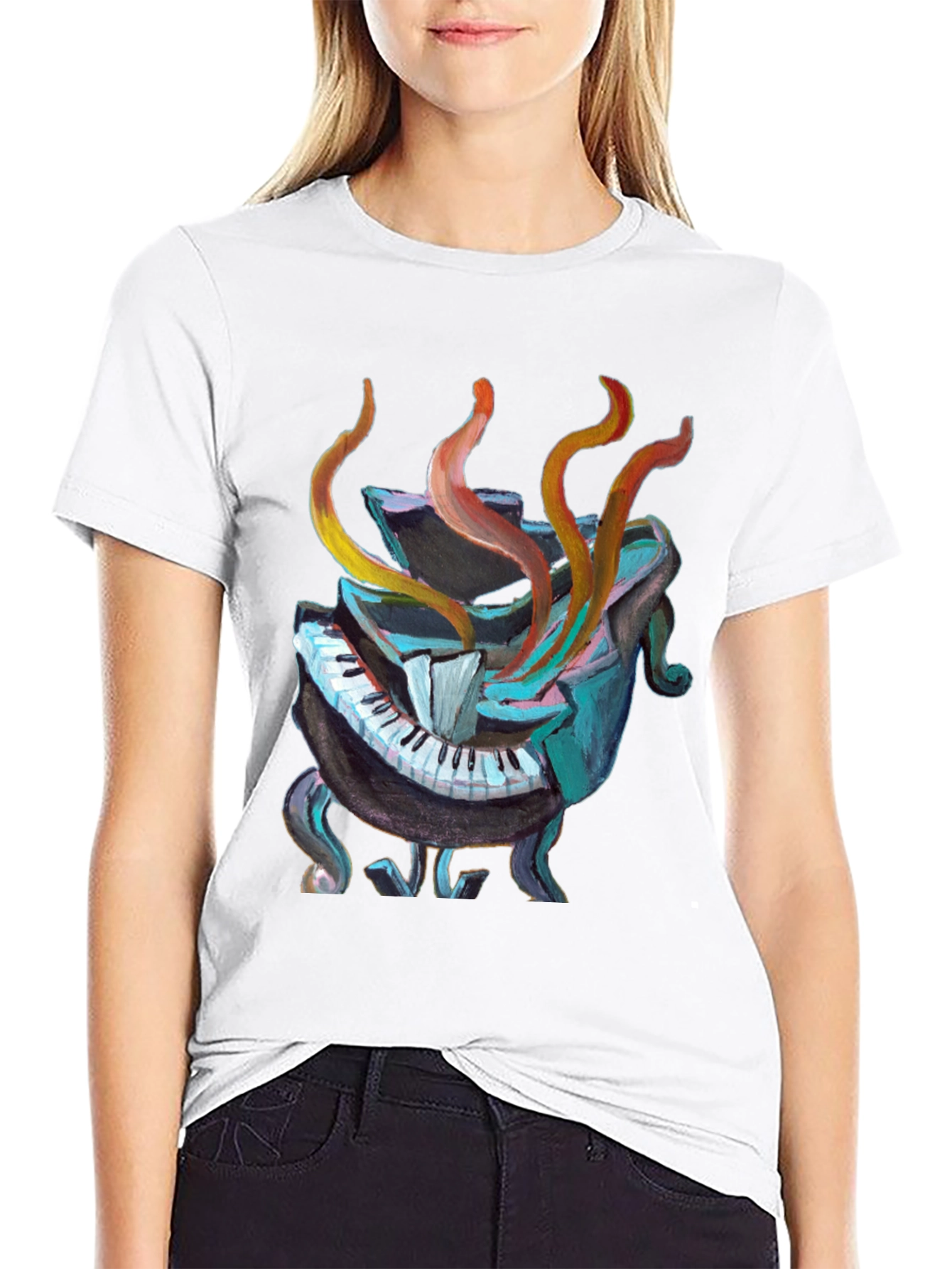 Abstract Piano Graphic Tee