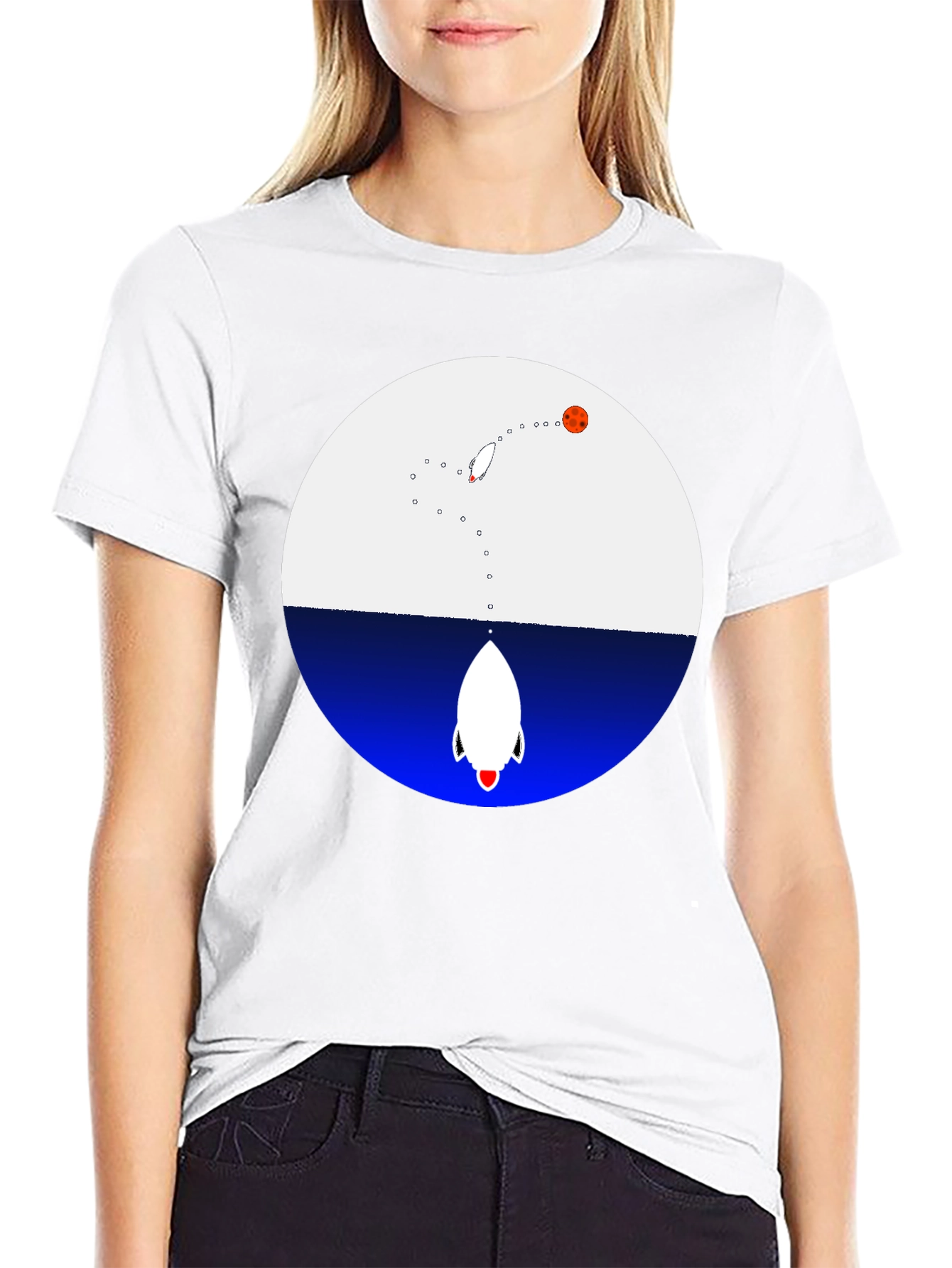 Rocket Launch Graphic T-Shirt - Cool Space Tee