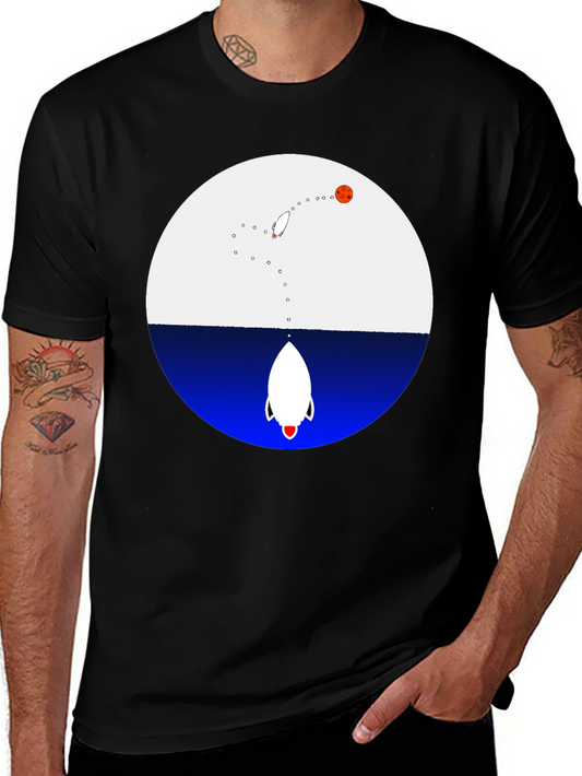 Rocket Launch Graphic T-Shirt - Cool Space Tee