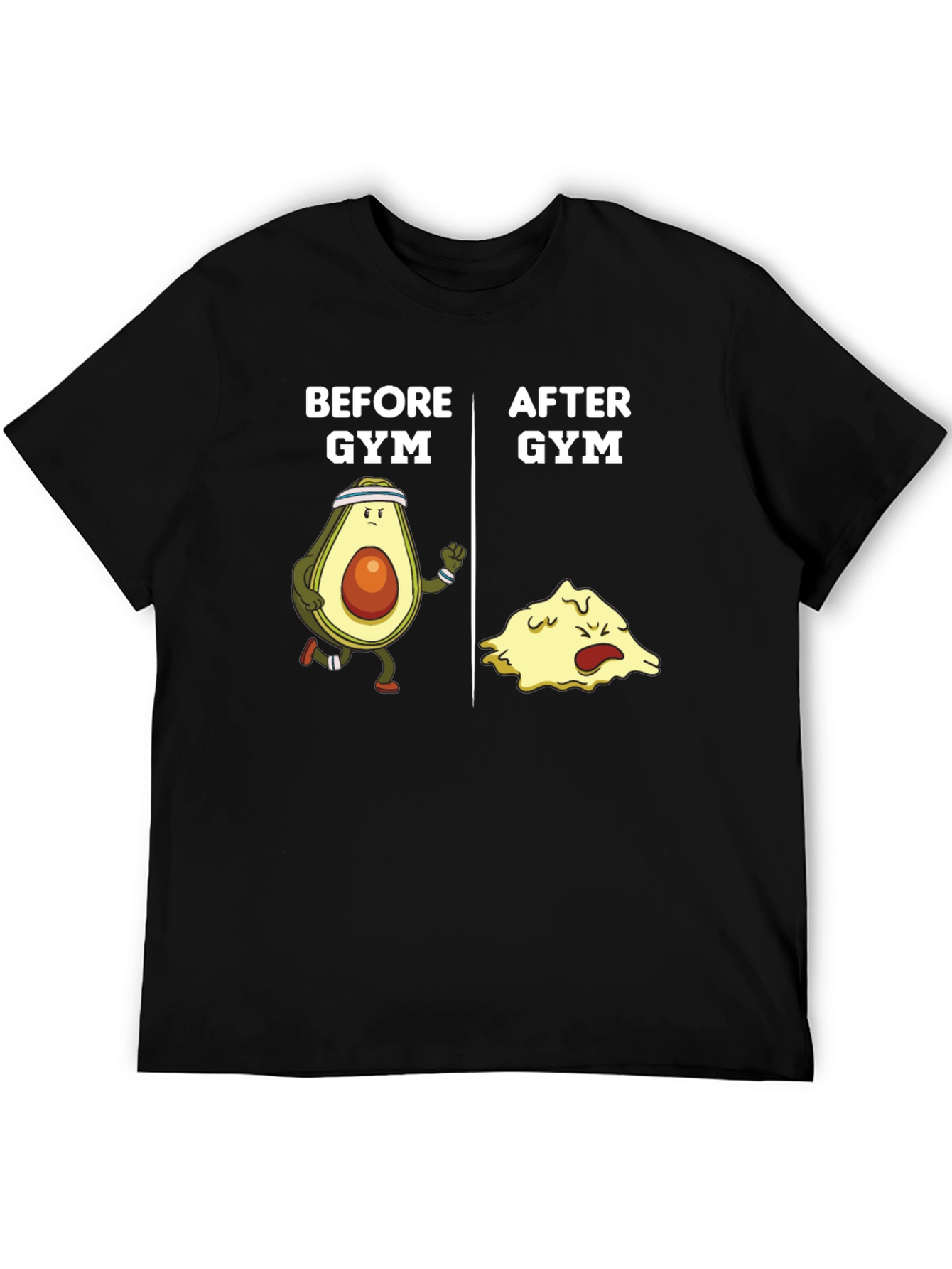 Funny Gym Avocado Black T-Shirt