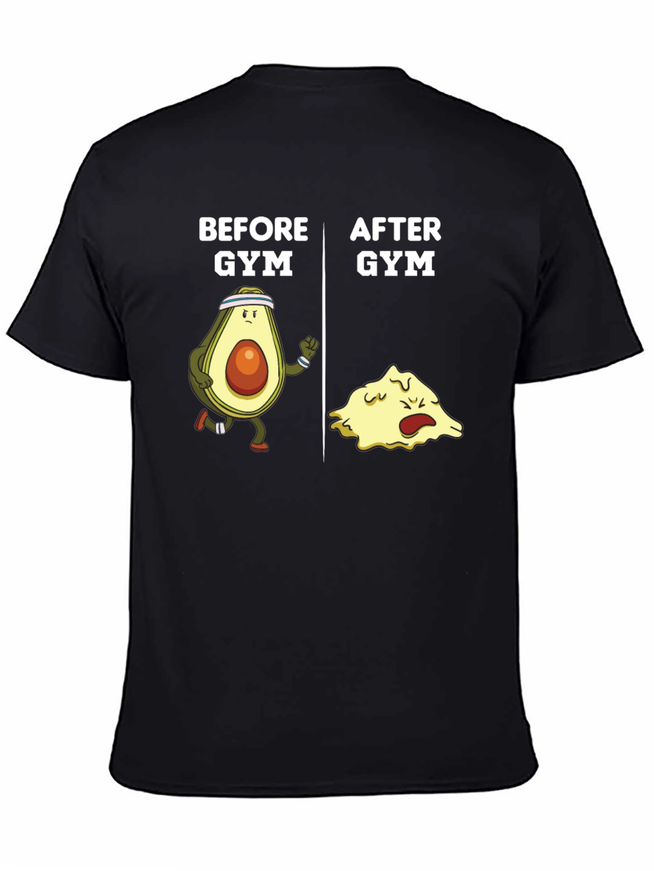 Funny Gym Avocado Black T-Shirt