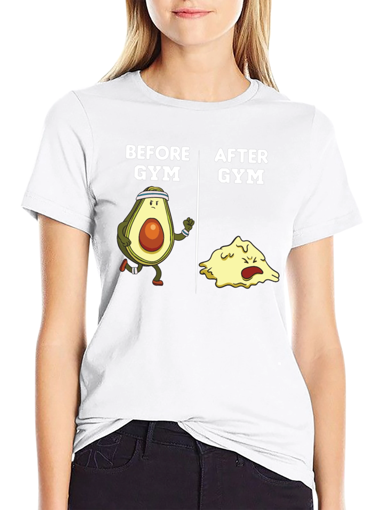 Funny Gym Avocado Black T-Shirt