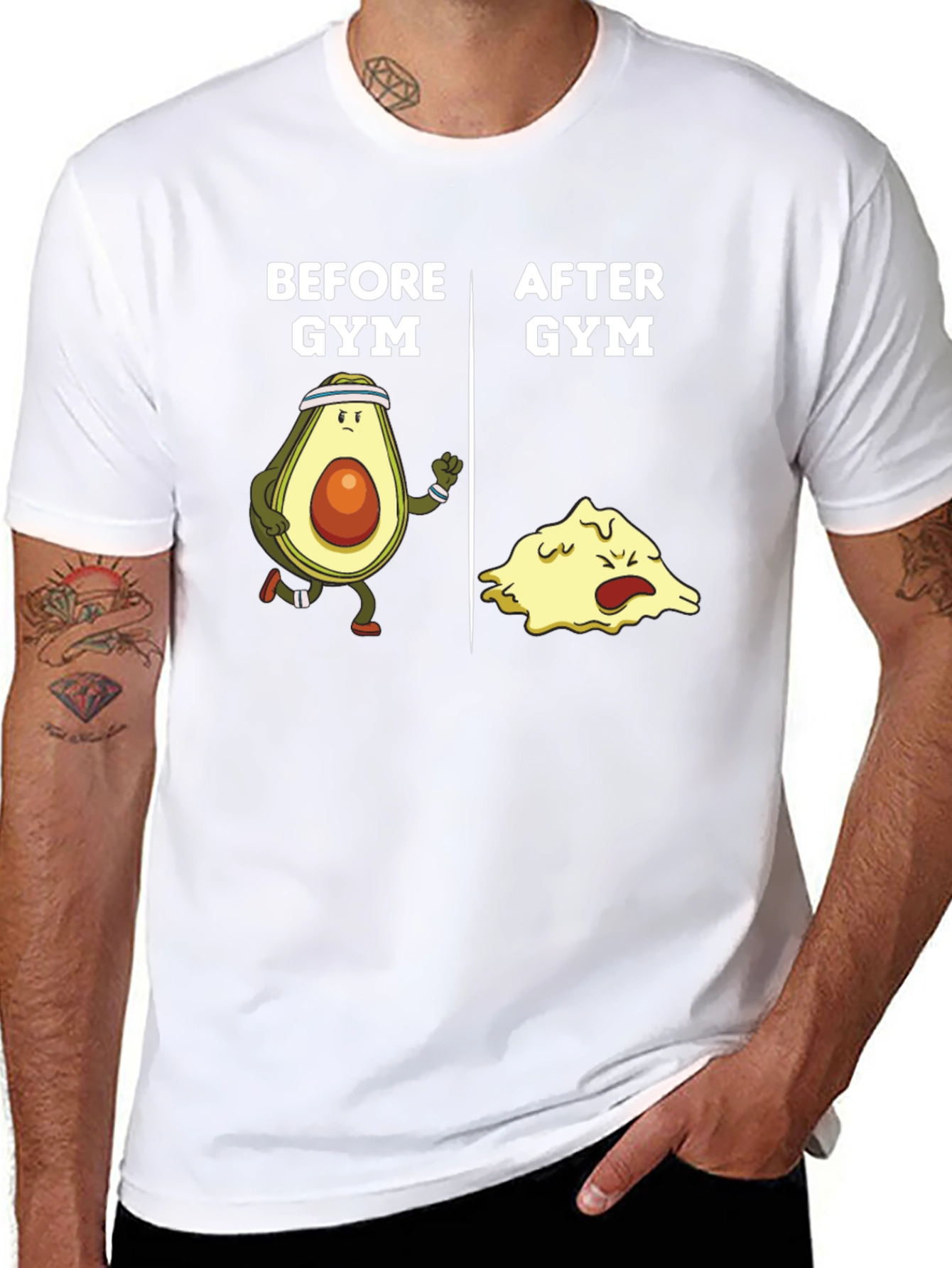 Funny Gym Avocado Black T-Shirt