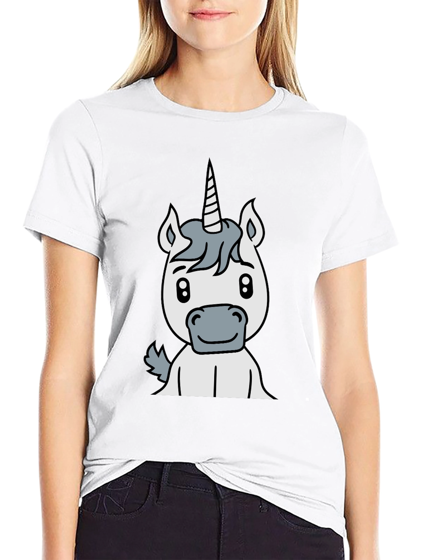 Unicorn Graphic Black T-Shirt
