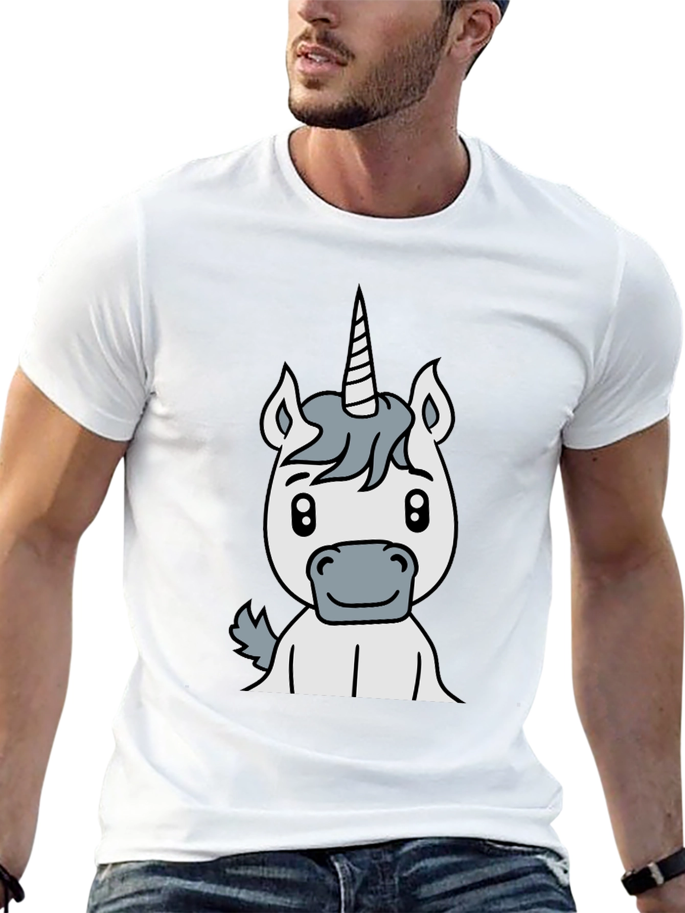 Unicorn Graphic Black T-Shirt