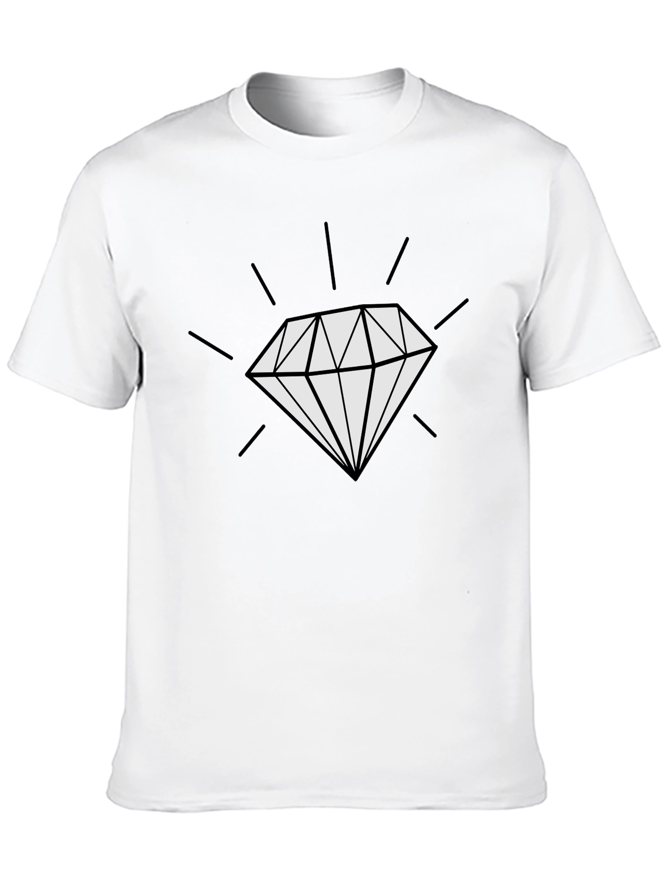 Diamond Graphic Black Tee - Modern Style