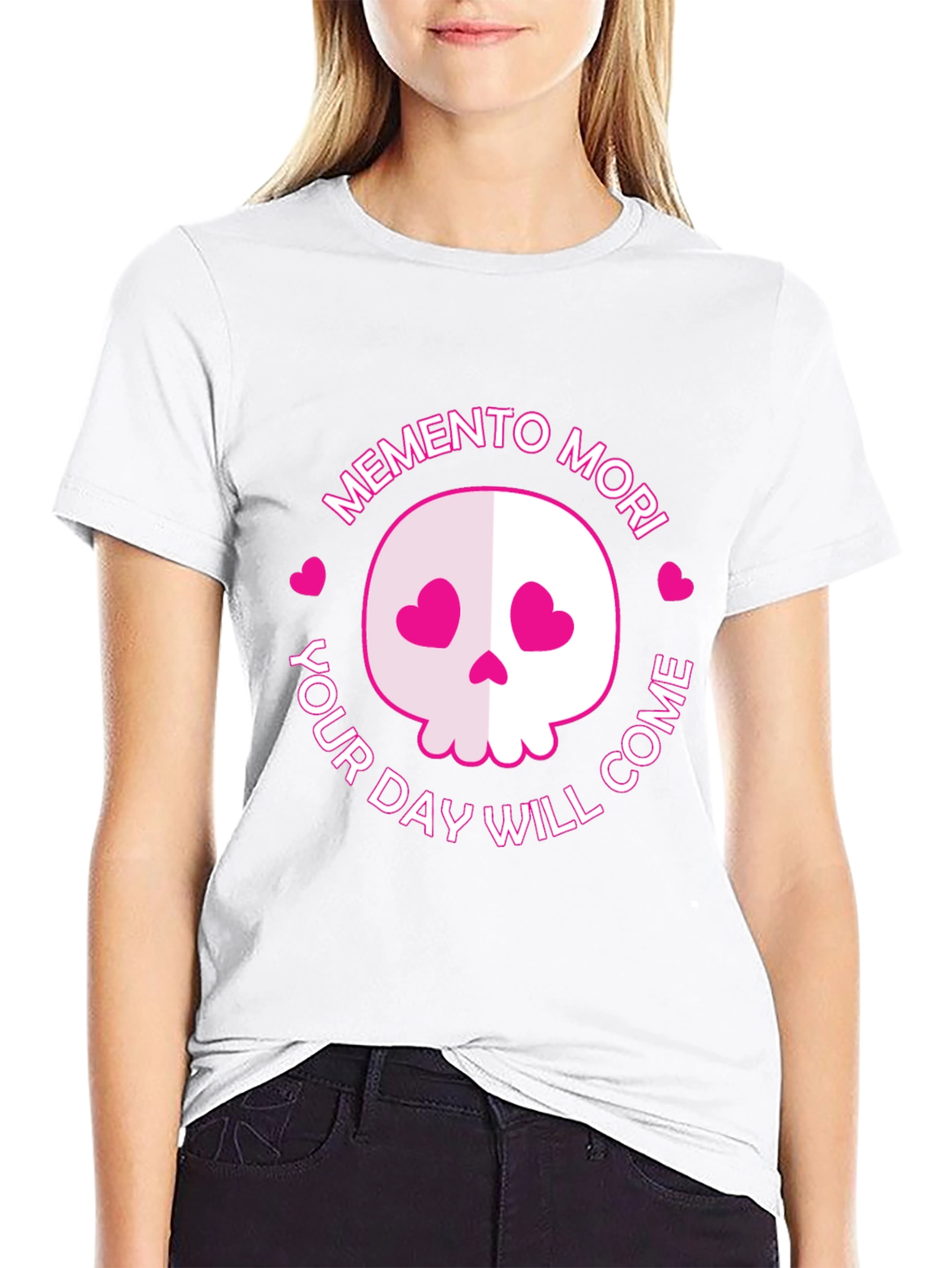 Memento Mori Skull Graphic Tee - Black