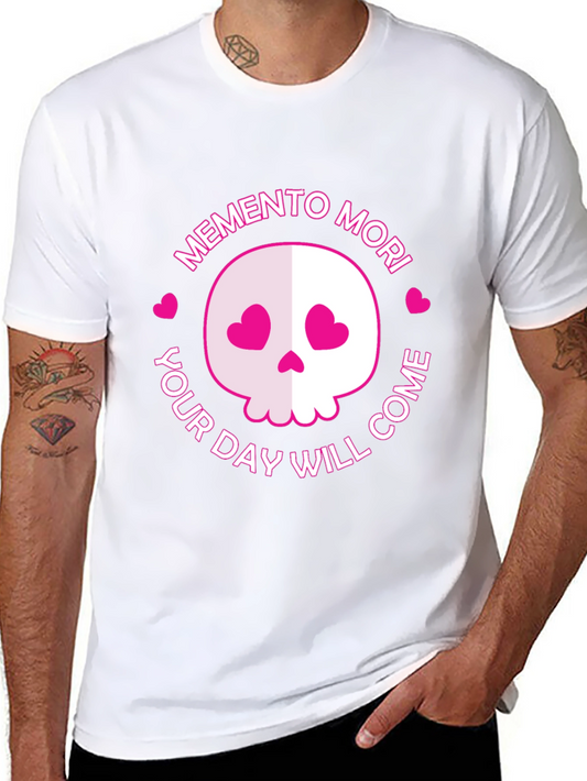 Memento Mori Skull Graphic Tee - Black