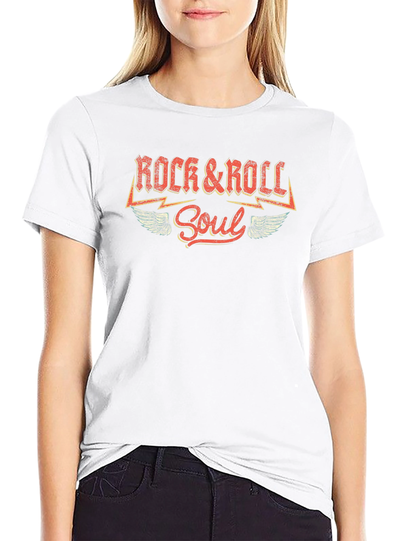Rock & Roll Soul Black Graphic Tee