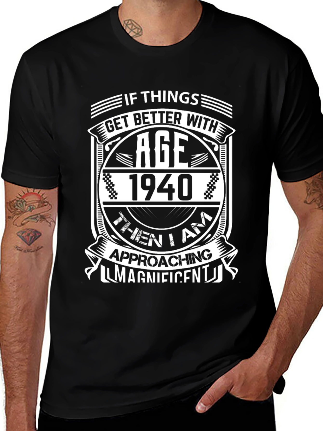 Funny 1940 Birthday T-Shirt - Approaching Magnificent